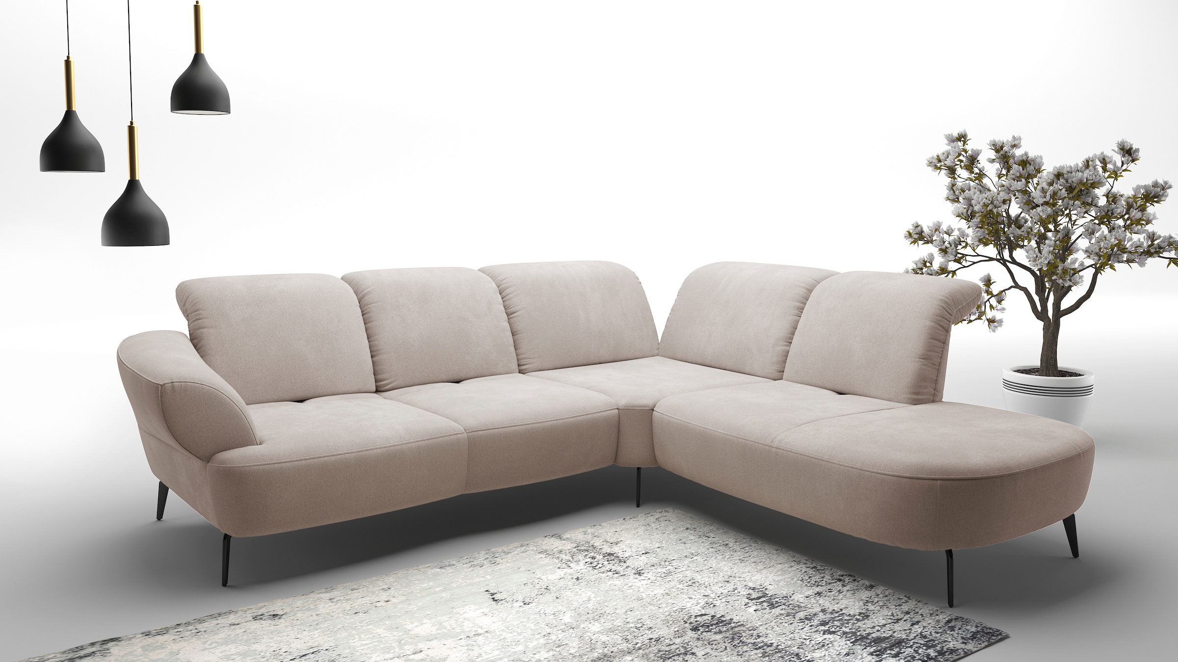 sit&more Ecksofa "Dance, L-Form, inkl. Sitztiefenverstellung" inkl. Click&Seat, optional mit Kopfteilverstellung