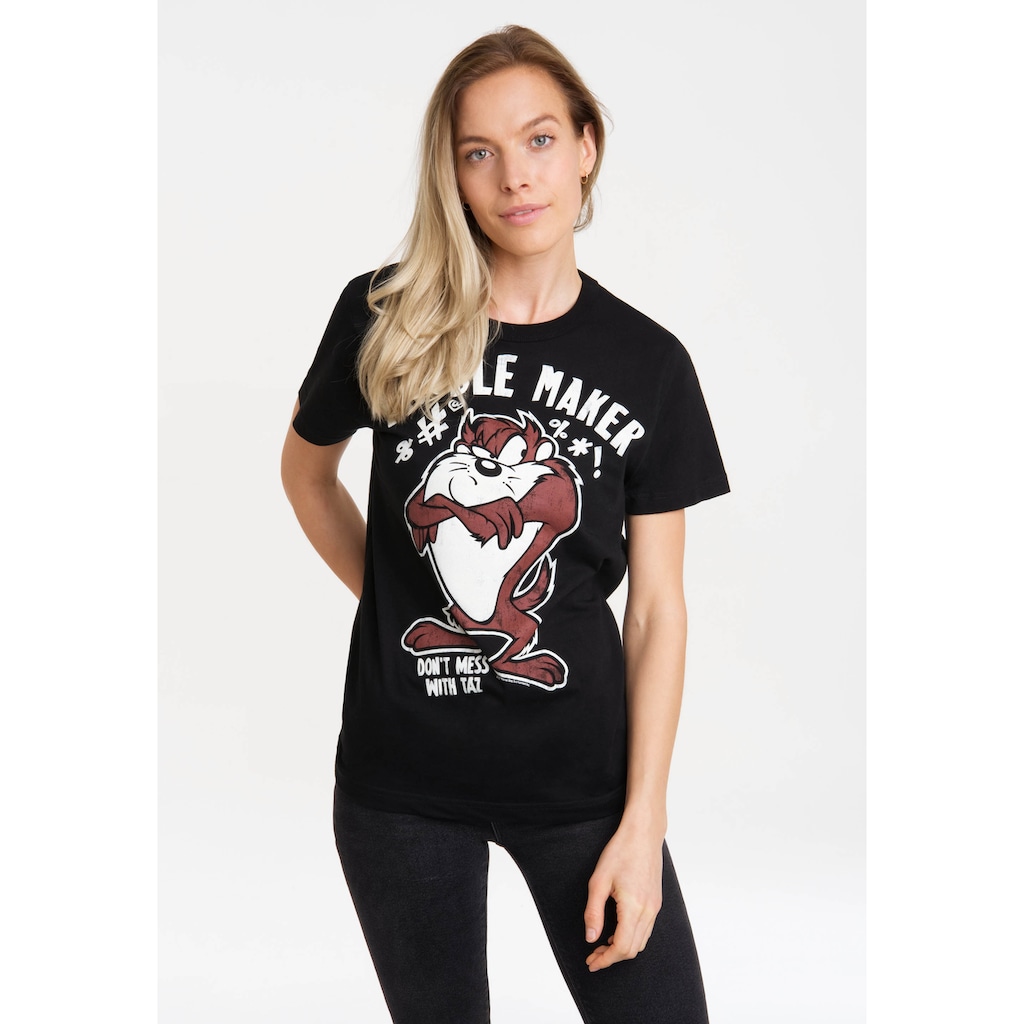 LOGOSHIRT T-Shirt »Looney Tunes Taz Trouble Maker« mit lizenziertem Print