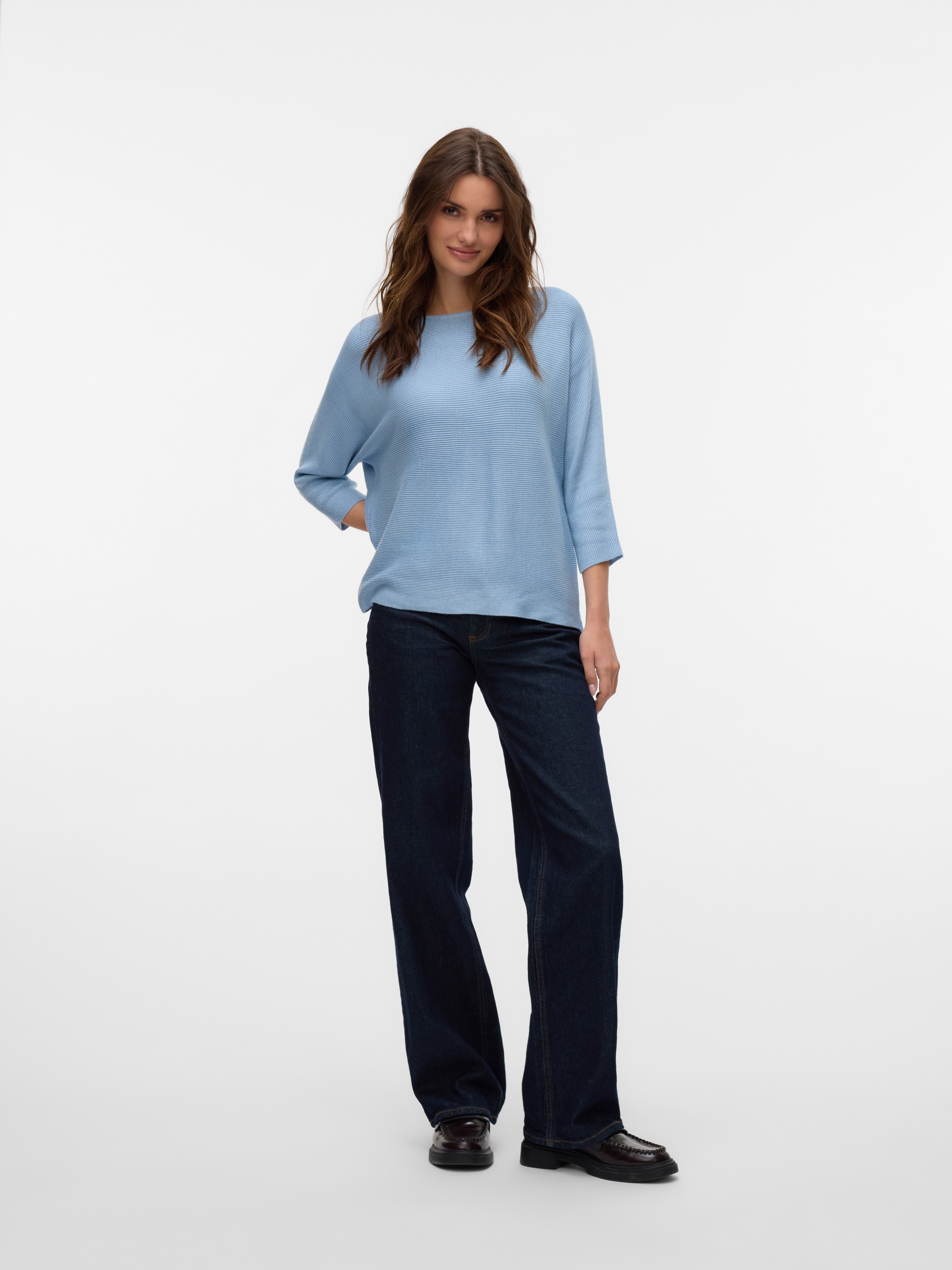 Vero Moda 3/4 Arm-Pullover »VMNORA 3/4 BOATNECK BLOUSE NOOS«, mit Fledermausärmeln