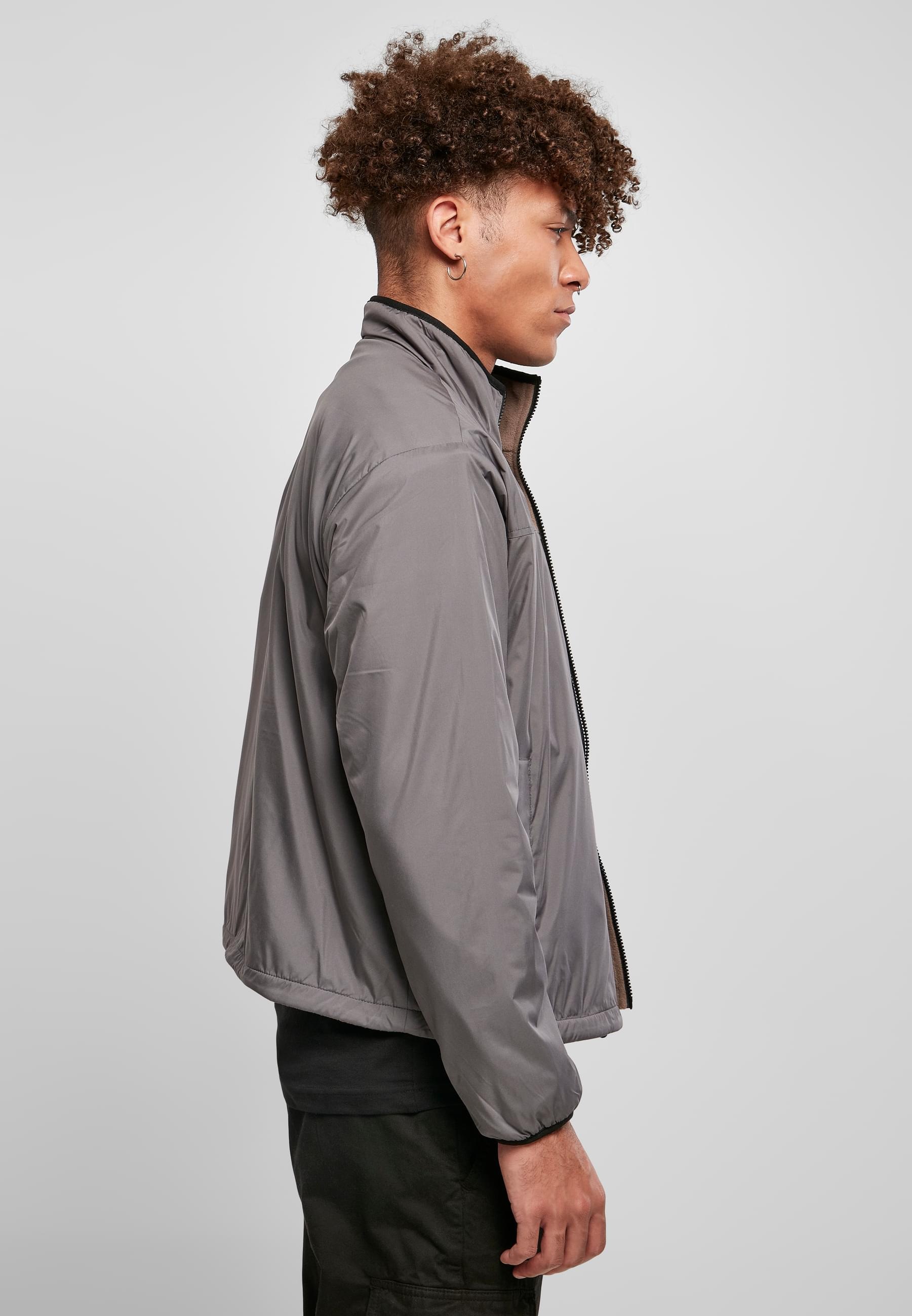 URBAN CLASSICS Allwetterjacke »Urban Classics Herren Reversible Polar Fleece Jacket« 1 Stk. tlg. ohne Kapuze