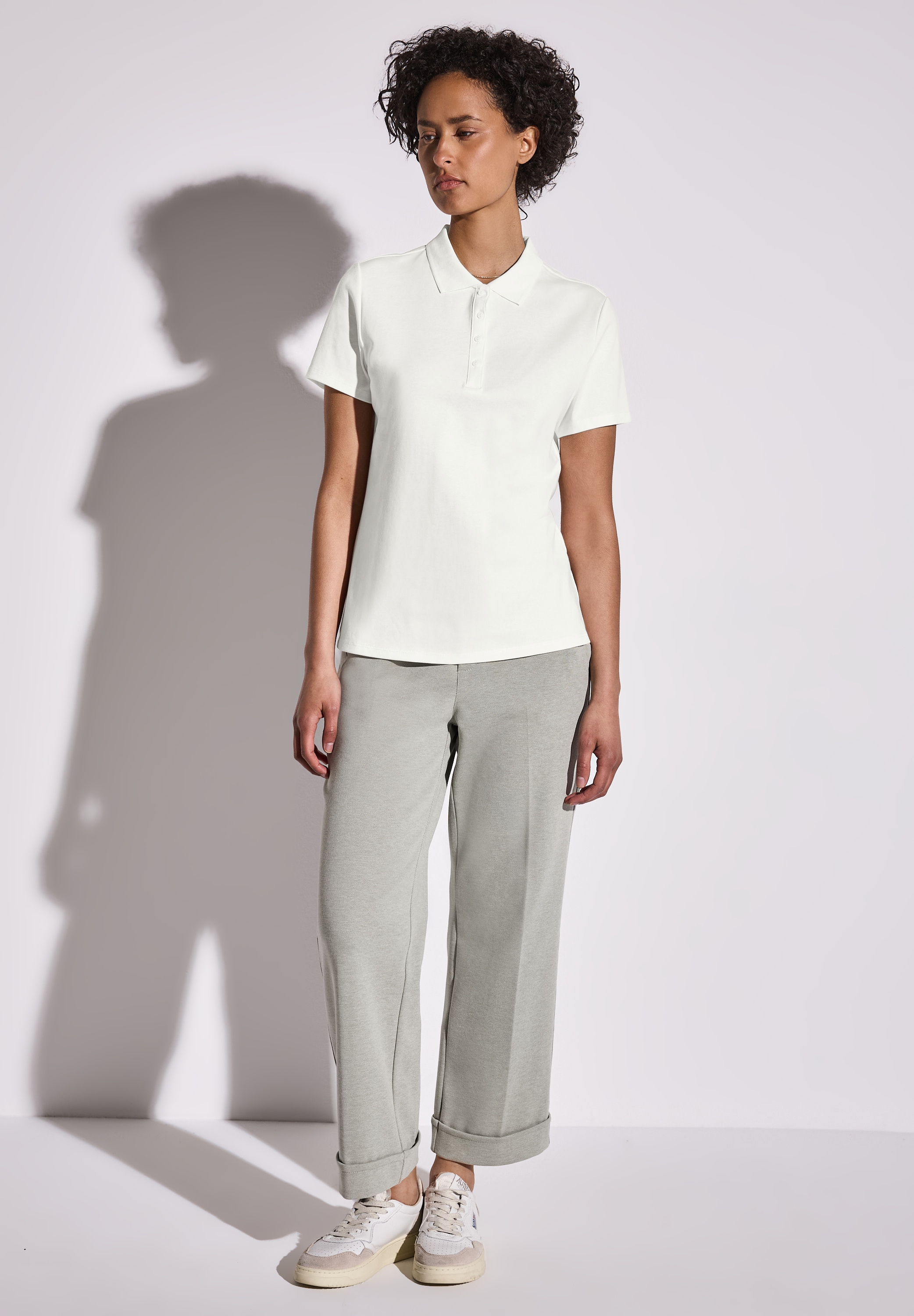 STREET ONE Poloshirt, aus Baumwolle mit Stretchante
