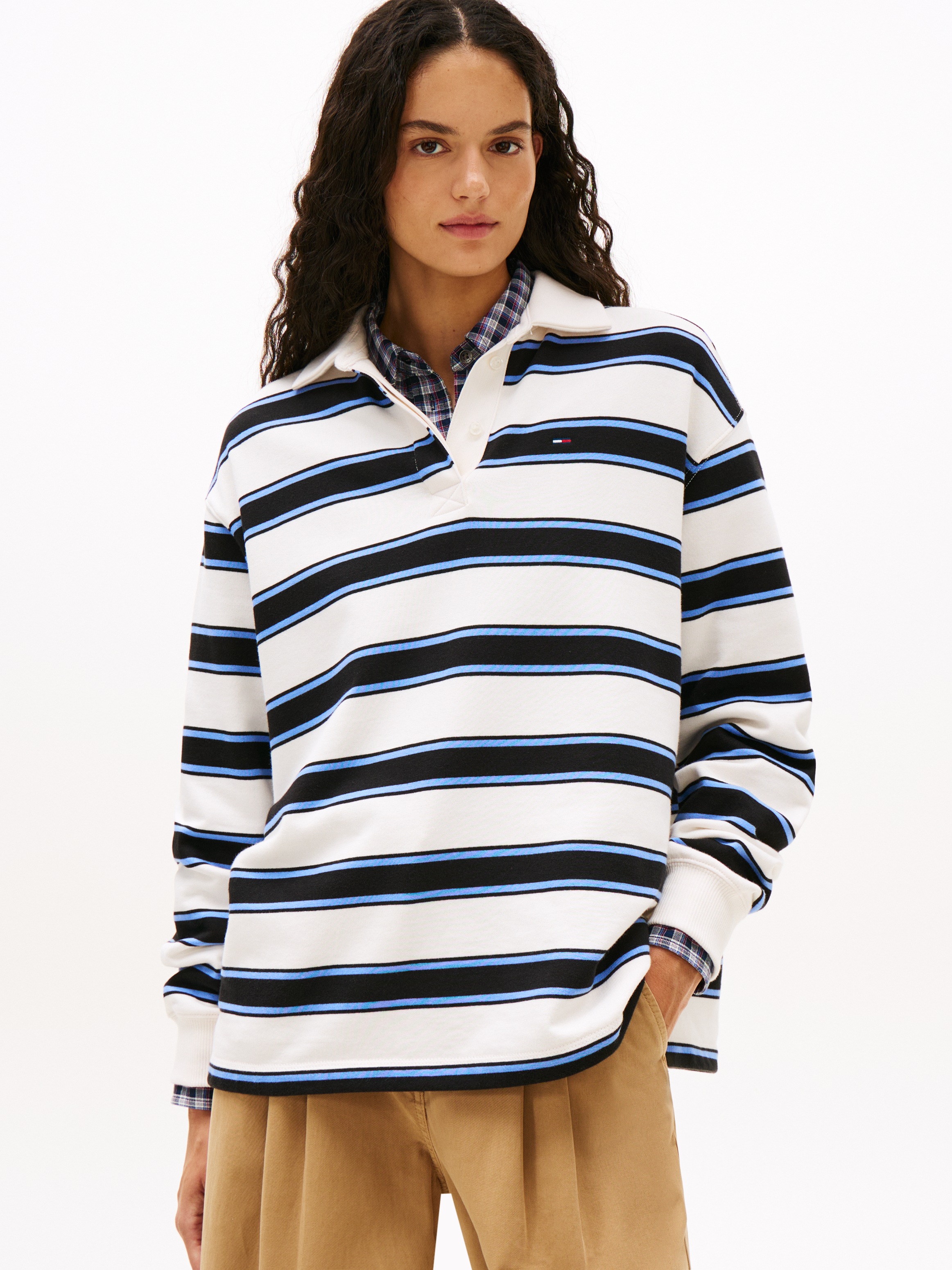 Tommy Jeans Sweatshirt »TJW RLX S-FLAG STRIPE RUGBY EXT«
