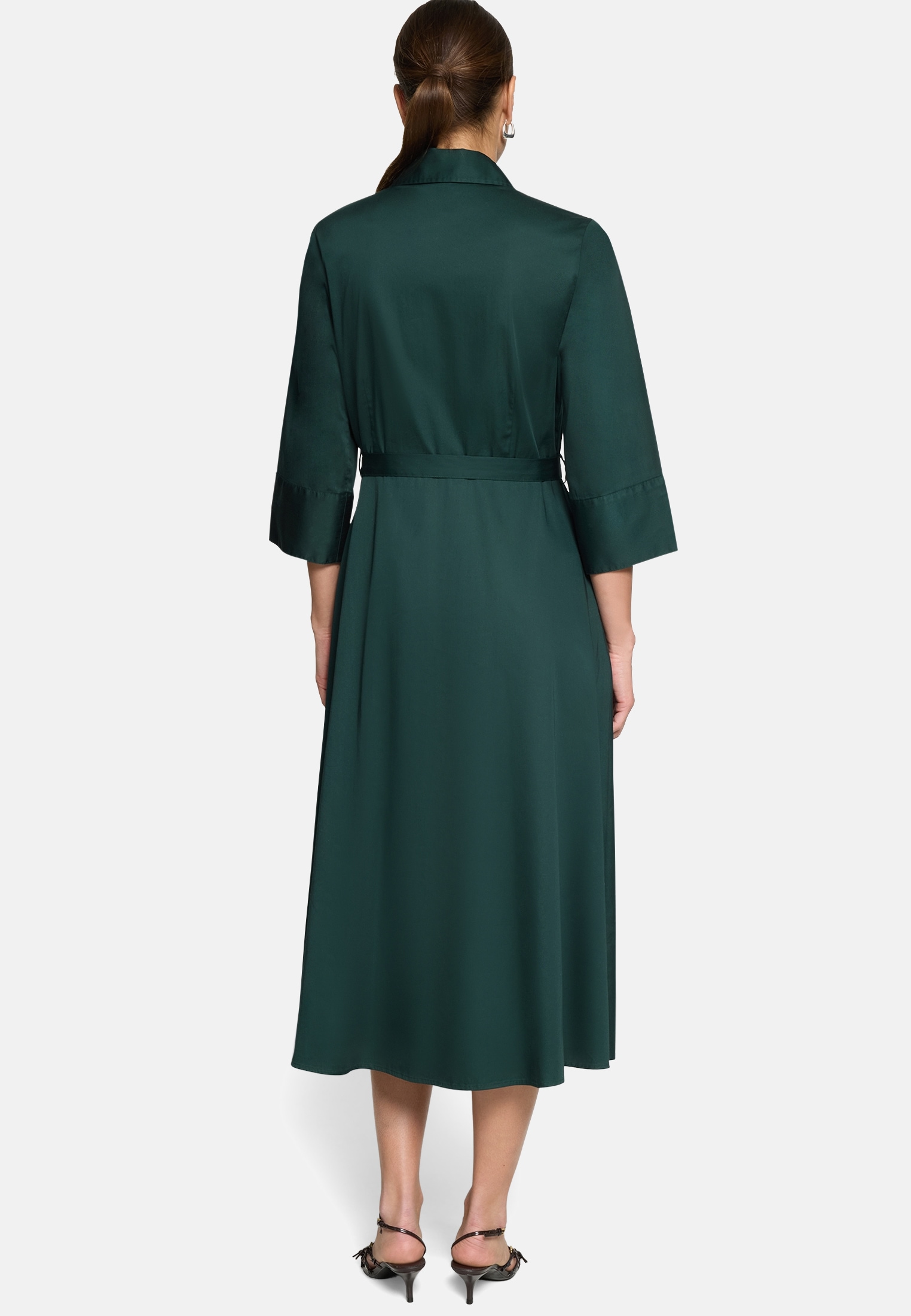 Zero Hemdblusenkleid »Damen mit 3/4 Arm« Ohne Tasche Bindegürtel