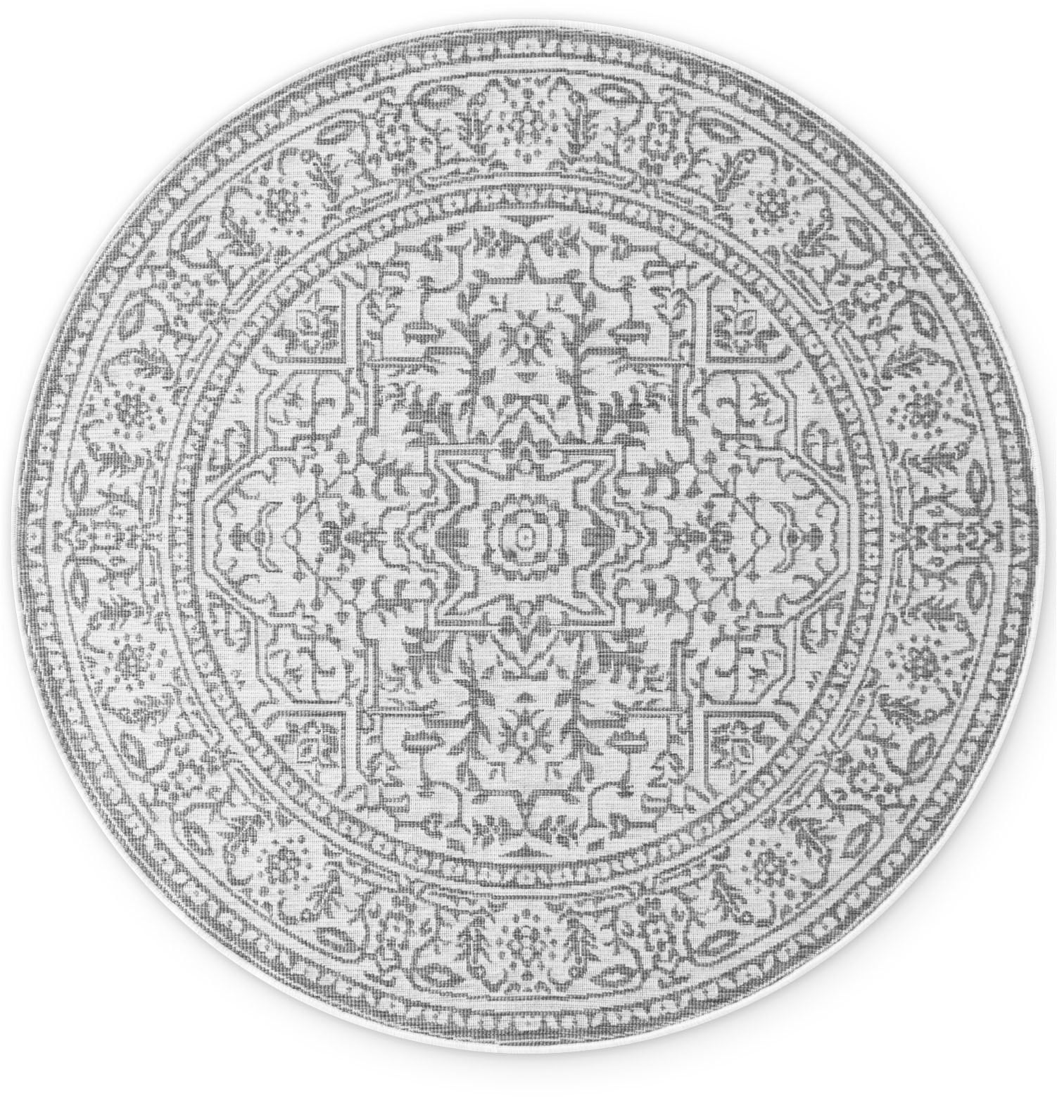 NORTHRUGS Outdoorteppich »Kona Wendeteppich«, rund, 5 mm Höhe, In und Outdoor, Flachgewebe, wetterfest, pflegeleicht, robust