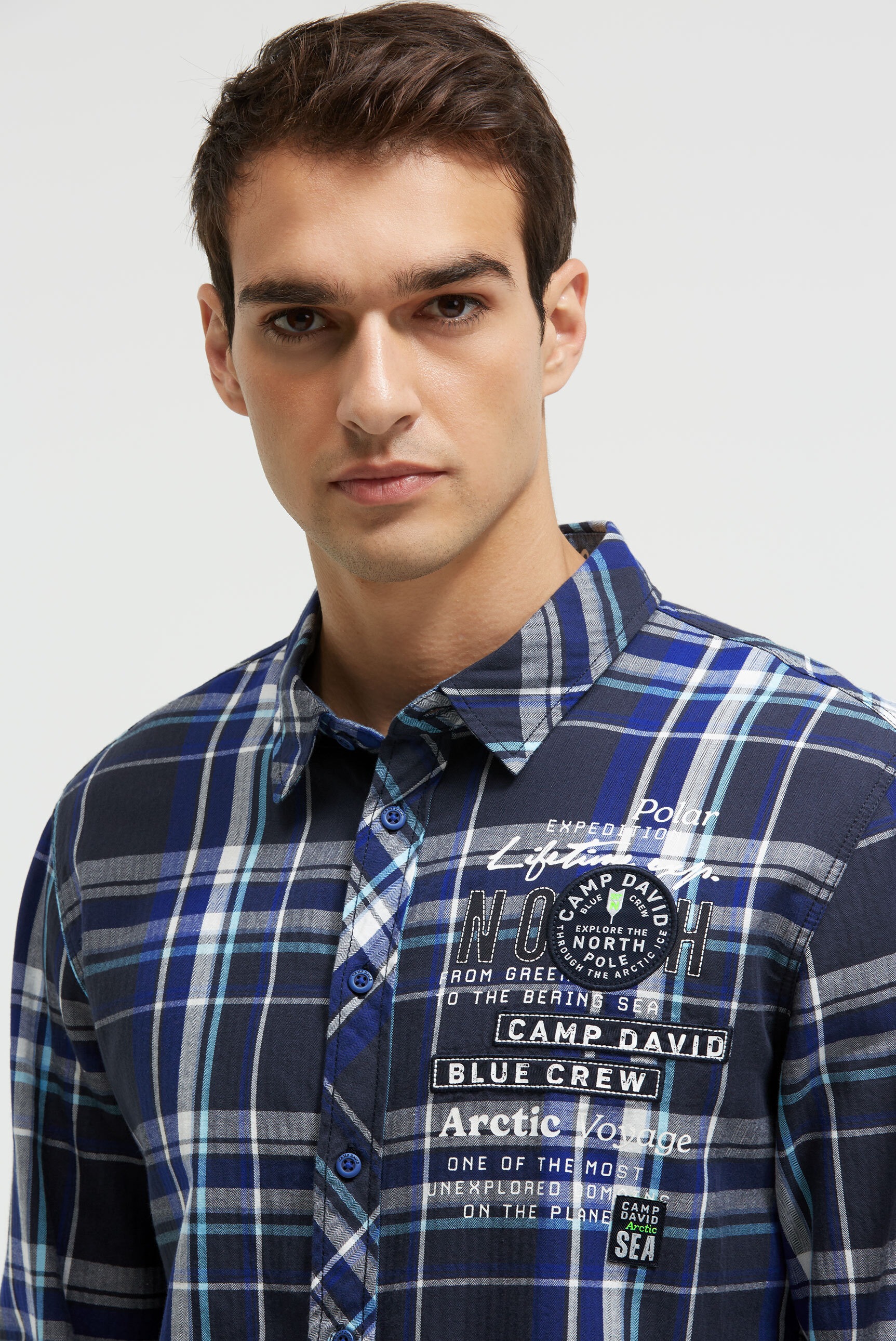 CAMP DAVID Langarmhemd aus Baumwolle