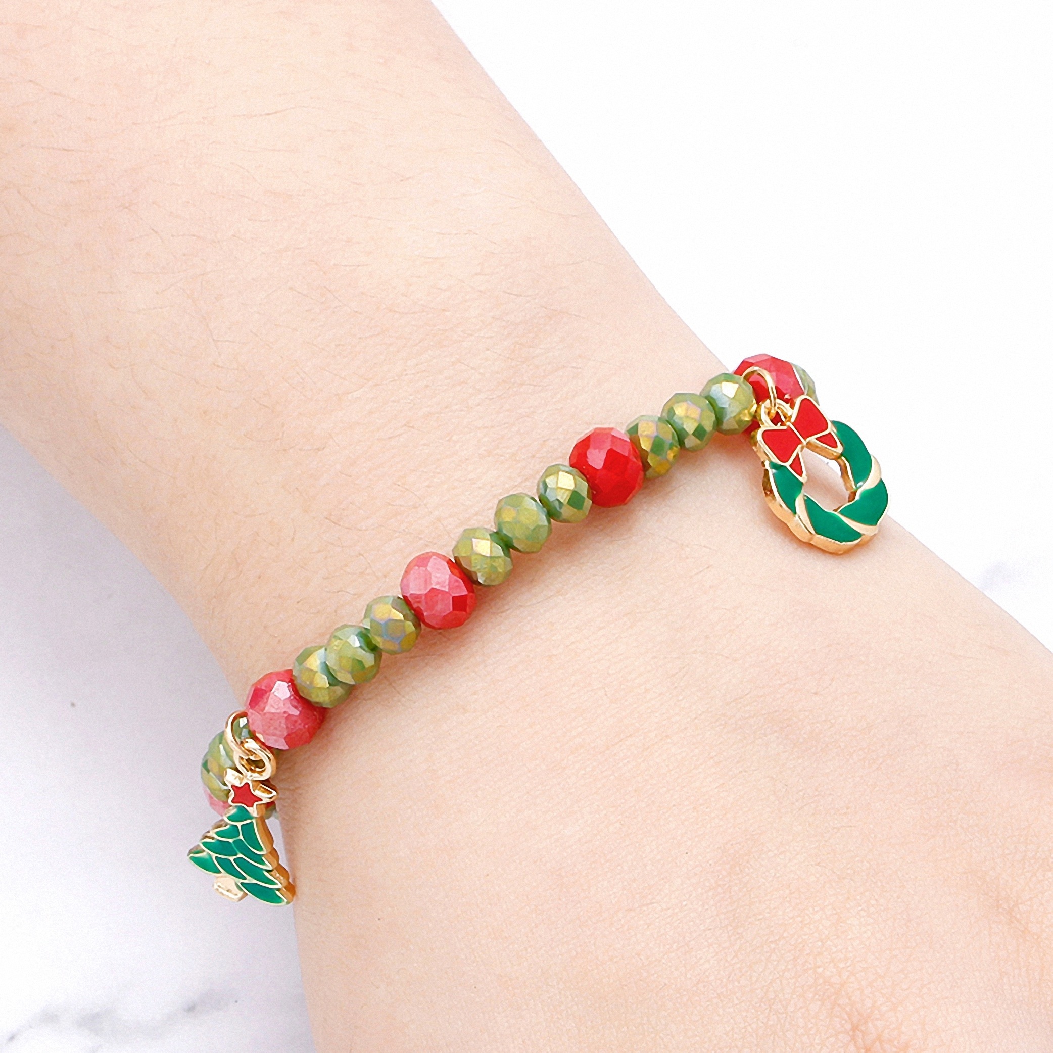 Adelia´s Armband »Weihnachtsschmuck Tannenbaum mit Strass Kristallen«, Weihnachtsschmuck