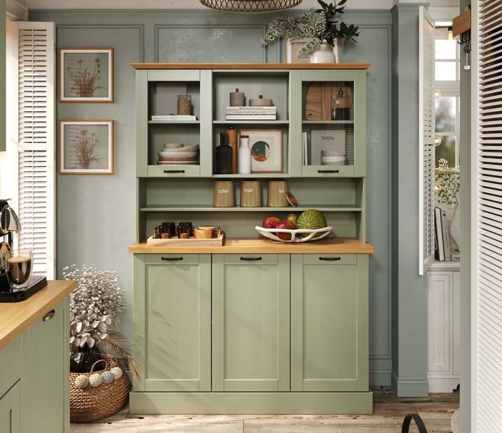 Home affaire Küchenbuffet "Teramo" Breite/Höhe 126/181 cm, mit Metallgriffe günstig online kaufen