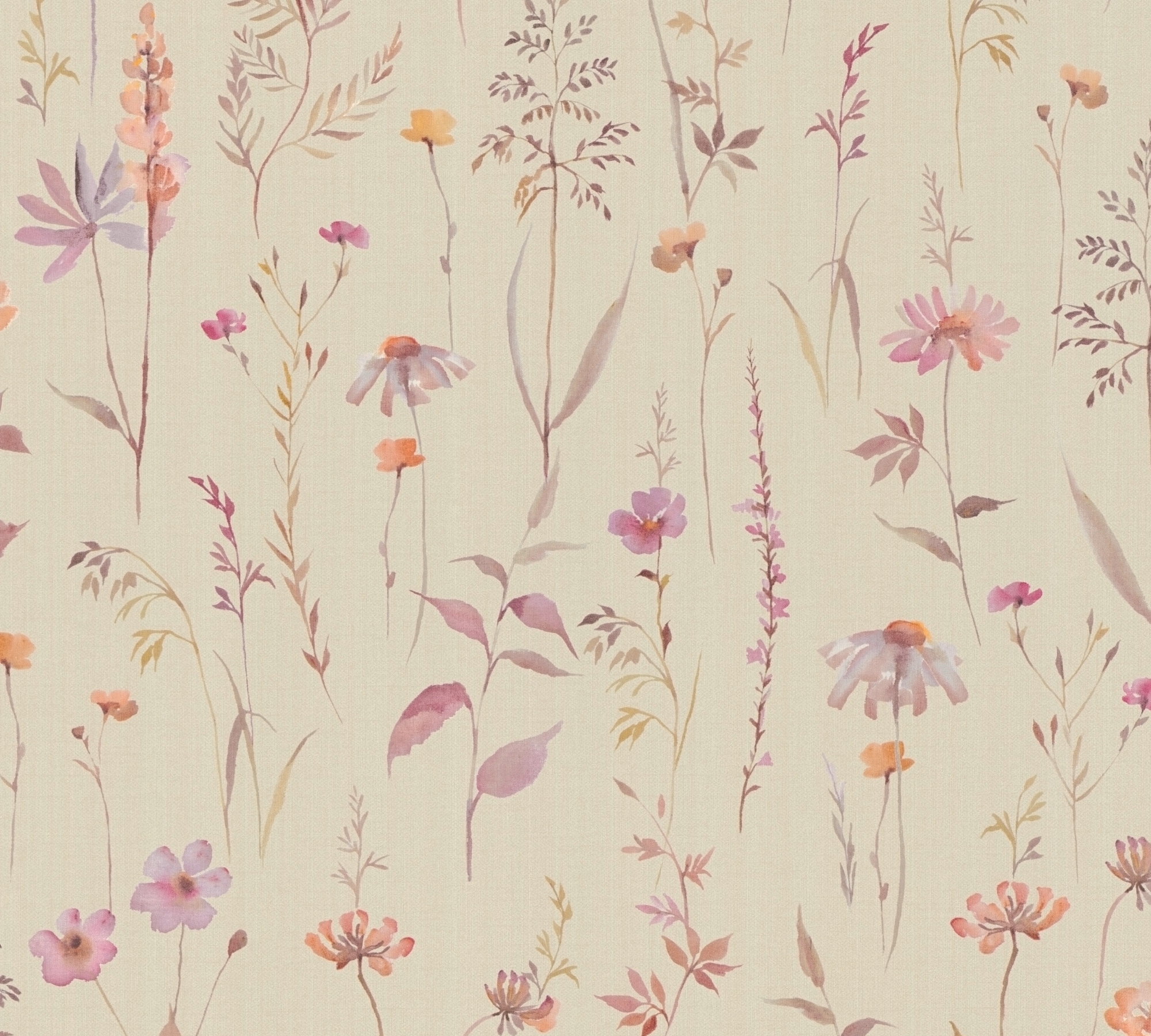 A.S. Création Vliestapete »Trend Spectrum Floral – Romantische Blütenranken Vliestapete« floral | geblümt | matt leicht strukturiert Romantische Blüten- und Blätterranken in harmonischer Farbwelt