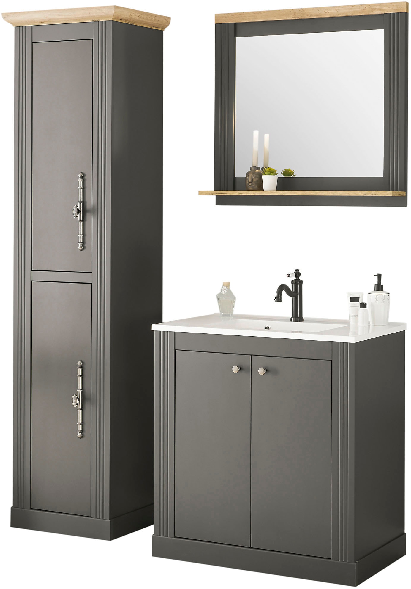 OTTO home Badmöbel-Set "WESTMINSTER, Bad im Landhausstil, 3-teiliges Badezi günstig online kaufen