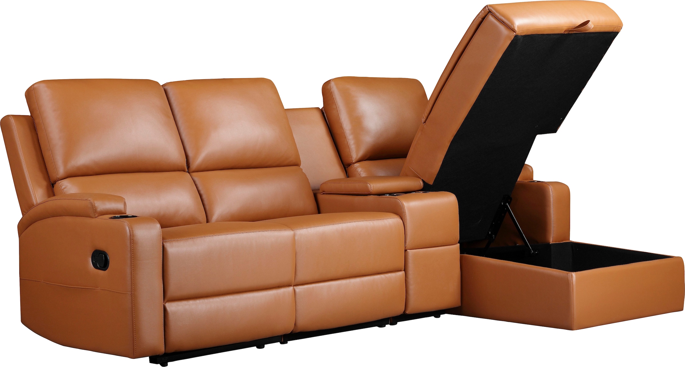 Home affaire Ecksofa »Napori Multimediasofa, 3er Kinosessel XXL, L-Form,«, Kinosofa mit Relaxfunktion, Getränkehalter, Staufach und Staukasten