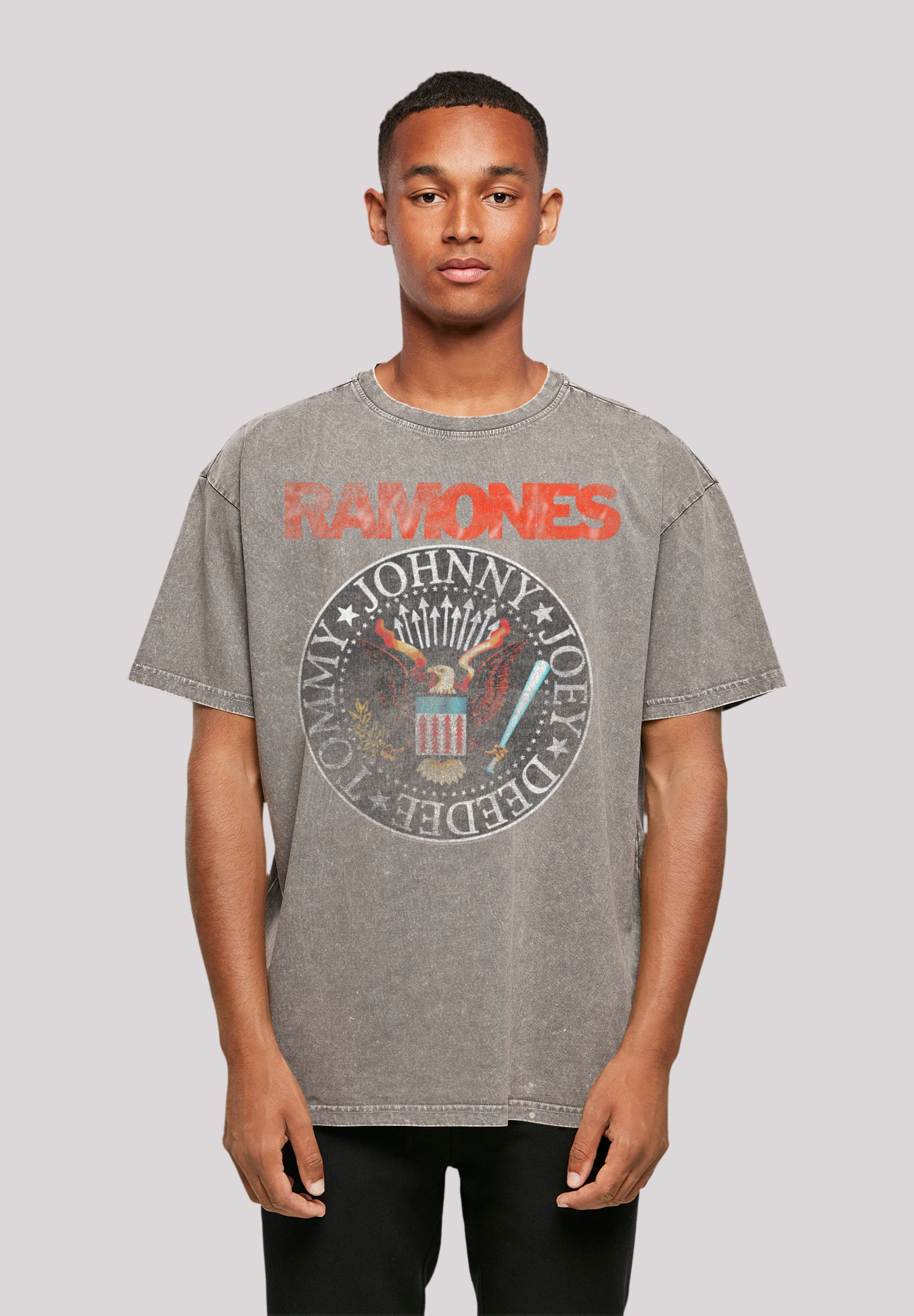 F4NT4STIC T-Shirt »Ramones Rock Musik Band VINTAGE EAGLE SEAL«, Premium Qualität, Band, Rock-Musik