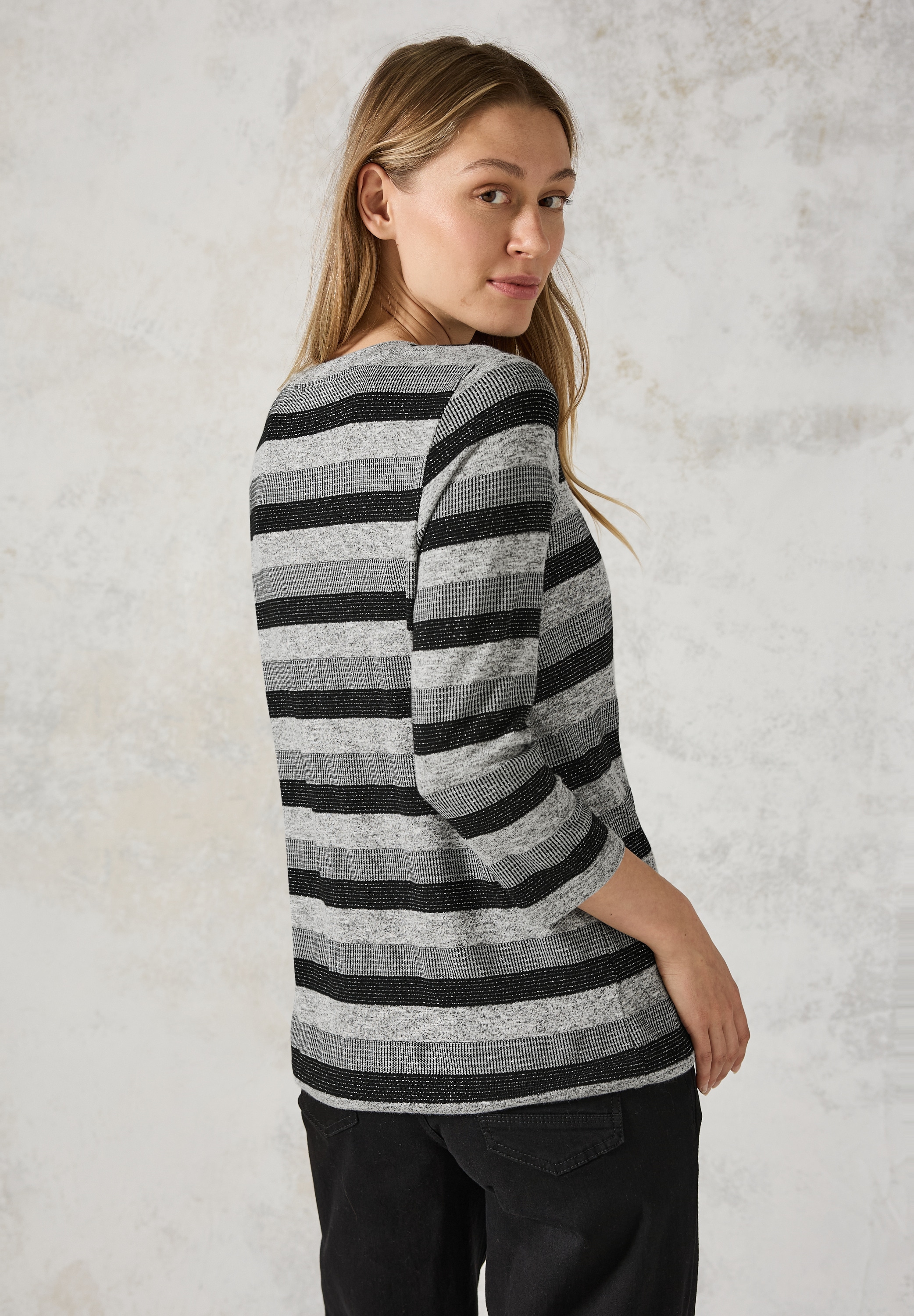 Cecil 3/4-Arm-Shirt, mit Rundhalsausschnitt