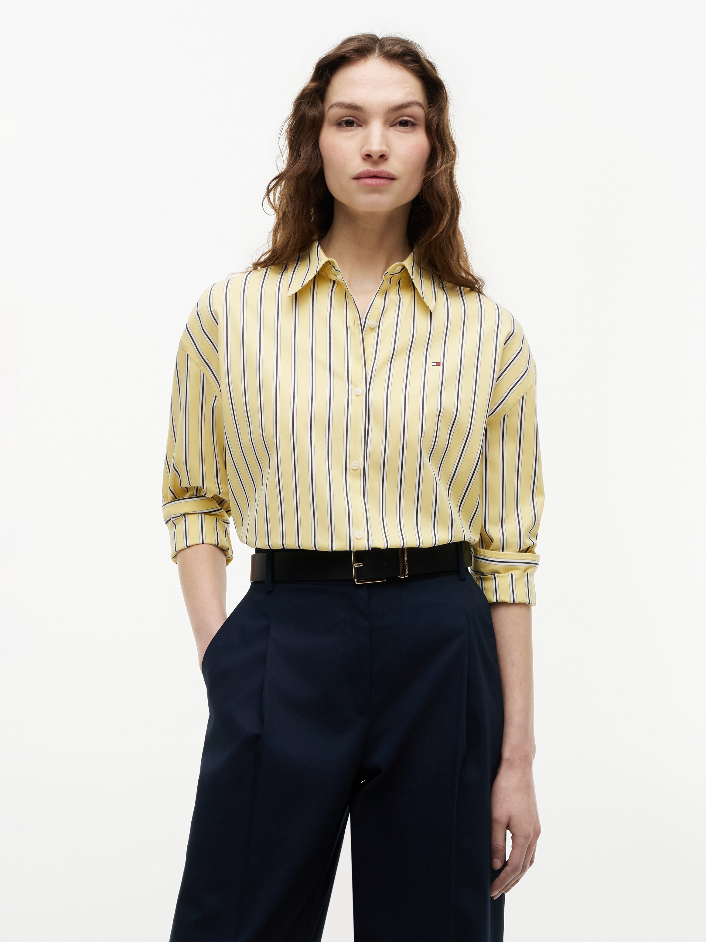 Tommy Hilfiger Hemdbluse "SUMMER POPLIN LS BOXY SHIRT" Baumwolle, Boxy Fit