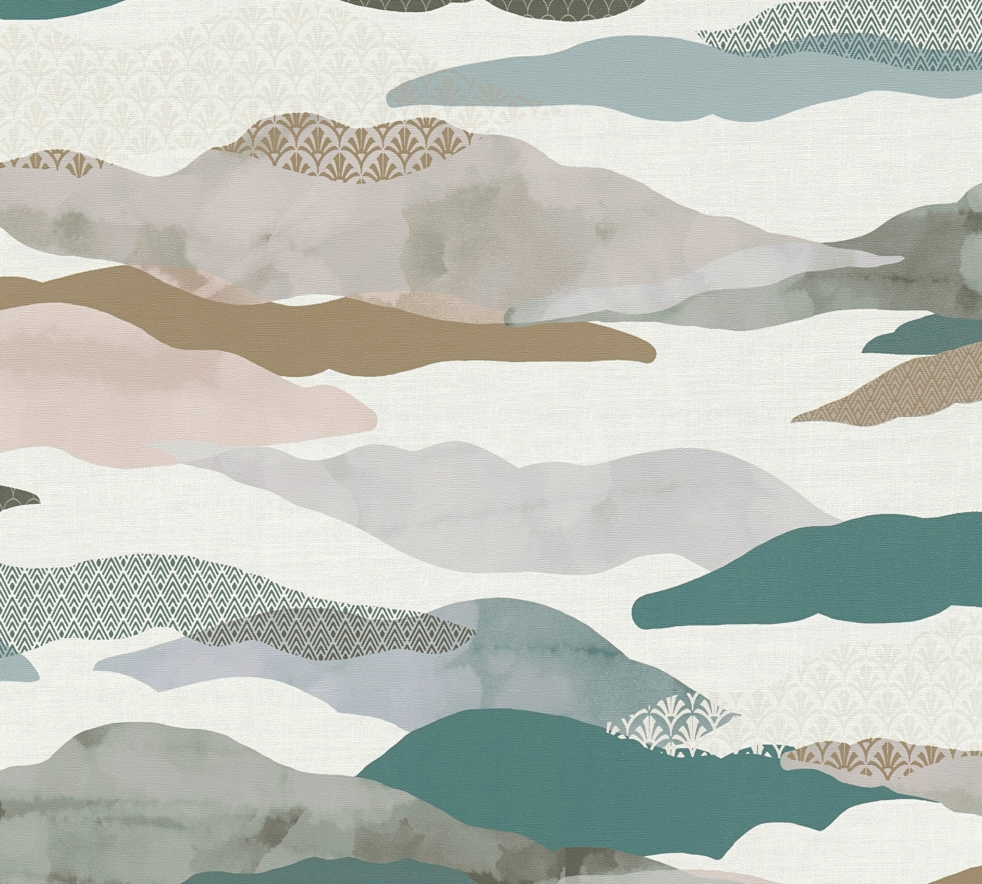 A.S. Création Vliestapete »PintWalls II Grafik-Tapete Mustertapete Wellen Wolken«, matt, Vliestapete Abstrakt für Schlafzimmer Küche Wohnzimmer Grafik Design