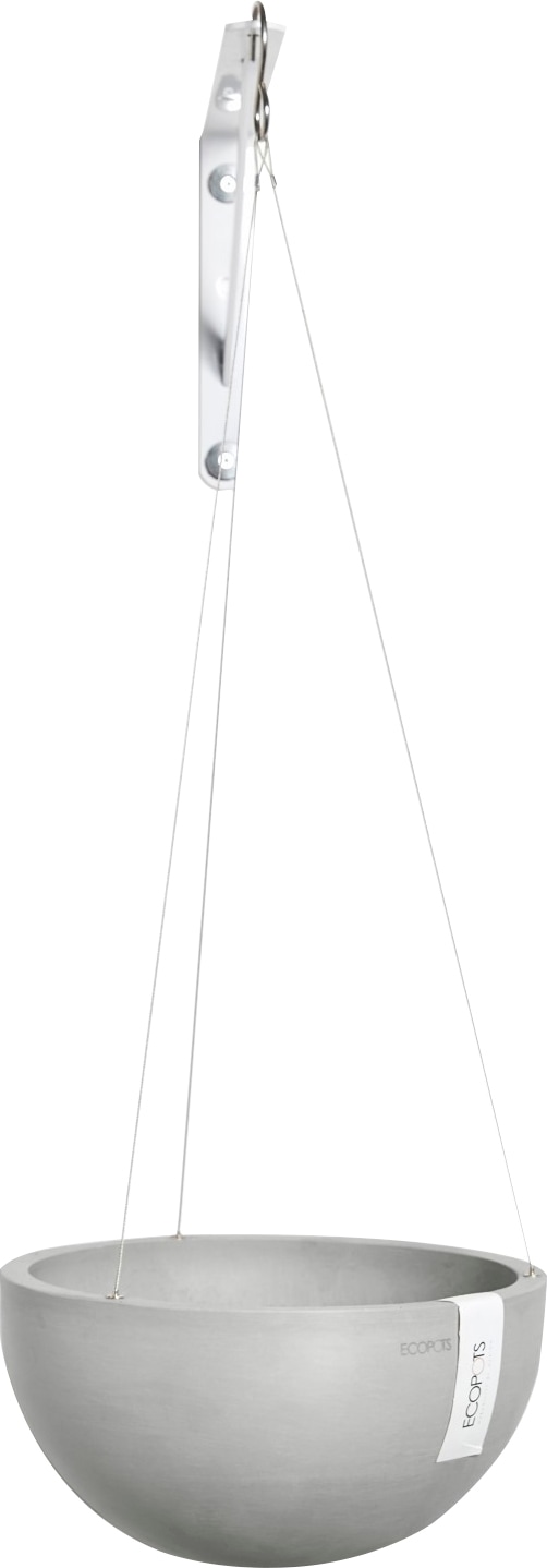 ECOPOTS Blumentopf "HANGING BRUSSELS White Grey", BxTxH: 25,5x25,5x13 cm