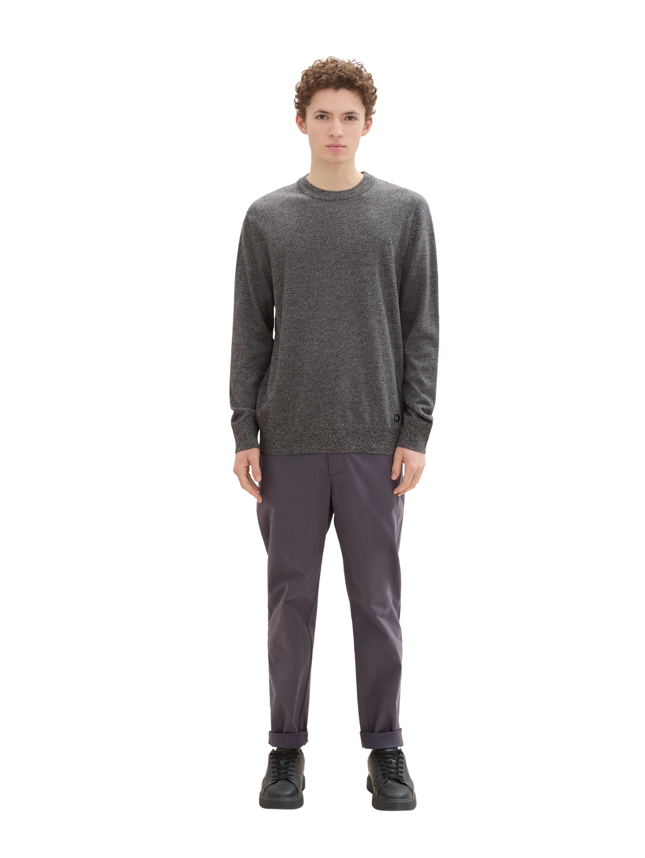 TOM TAILOR Denim Strickpullover, in melierter Optik