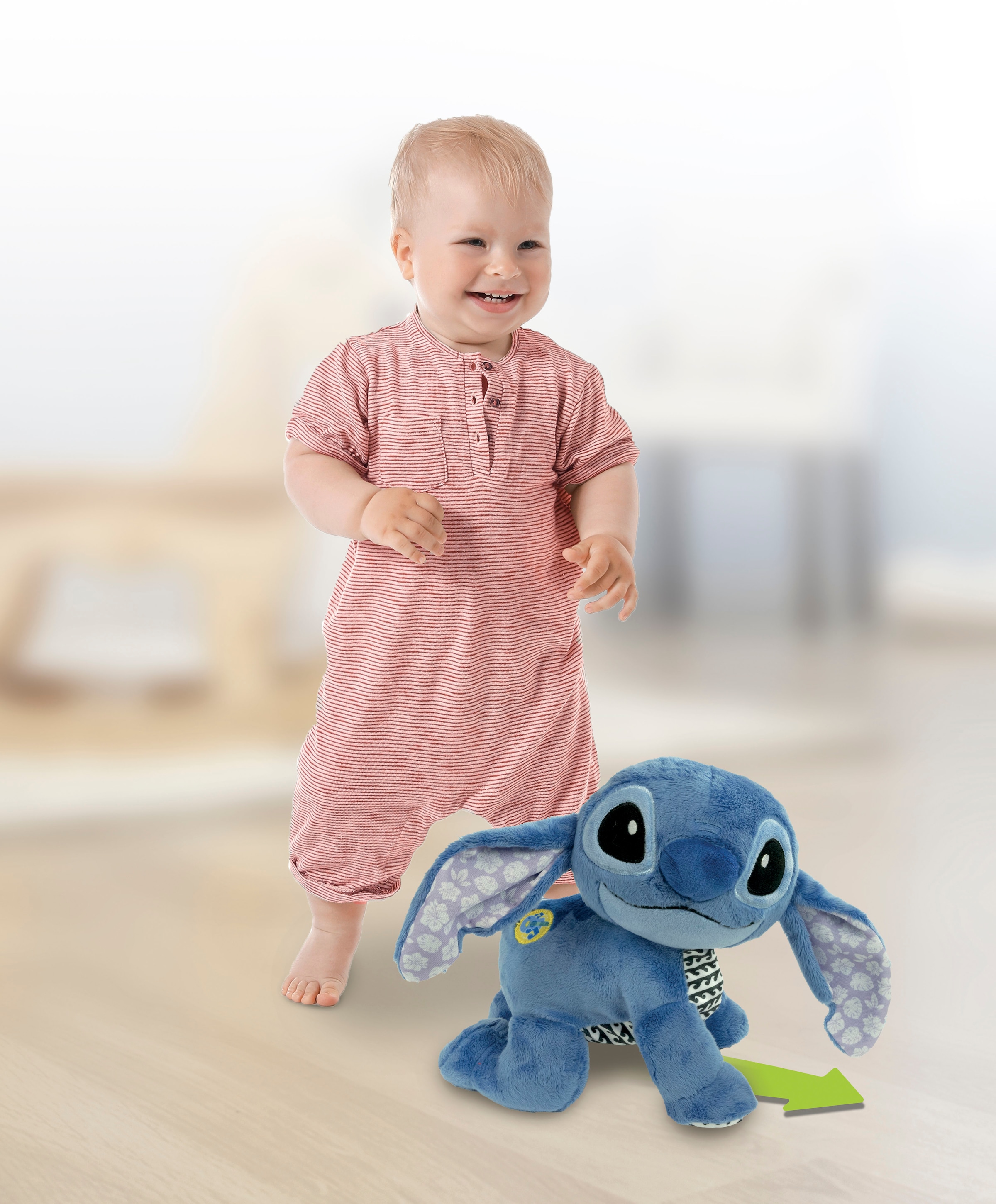 Clementoni® Plüschfigur »Disney Baby, Krabbel mit mir Stitch«, mit Sound