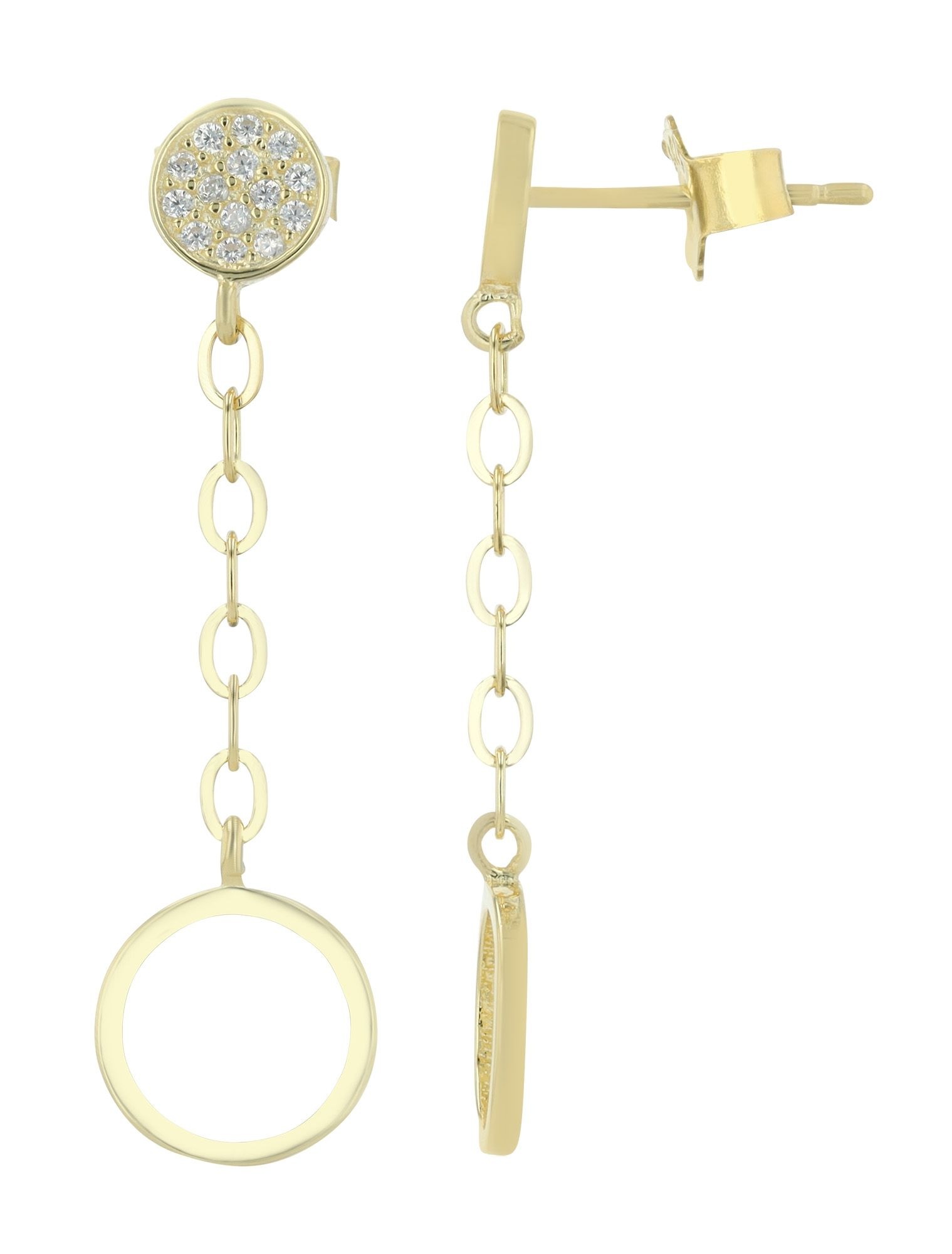 Paar Ohrhänger ADELIA´S "Damen Ohrringe – Ohrstecker aus 925 Silber", Damen, Gr. Damen, Silber 925 (Sterlingsilber), gold, Ohrringe, Eine schöne Geschenkidee für jeden Anlass 2