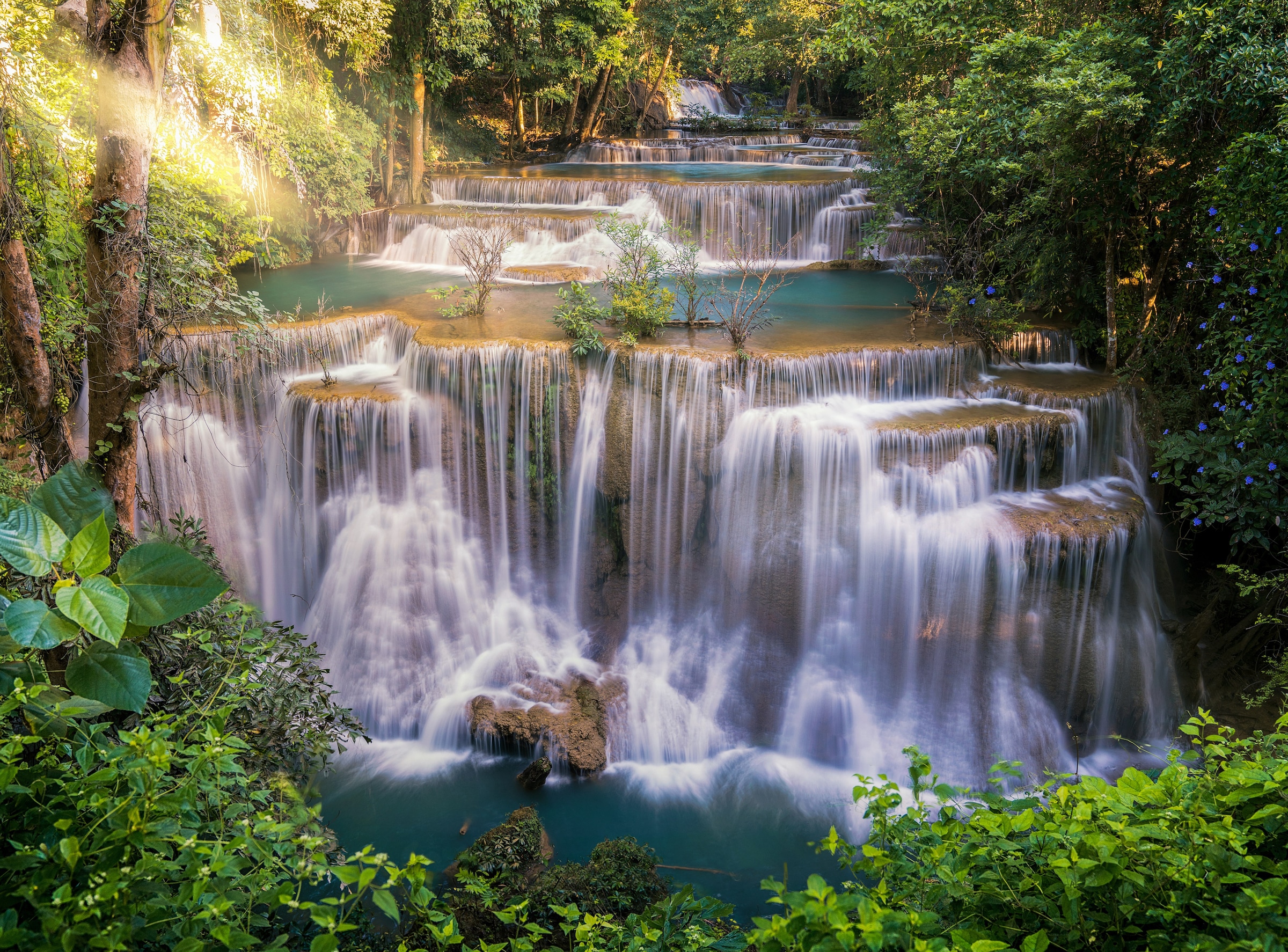 Papermoon Fototapete »Huay Mae Khamin Waterfall« glatt