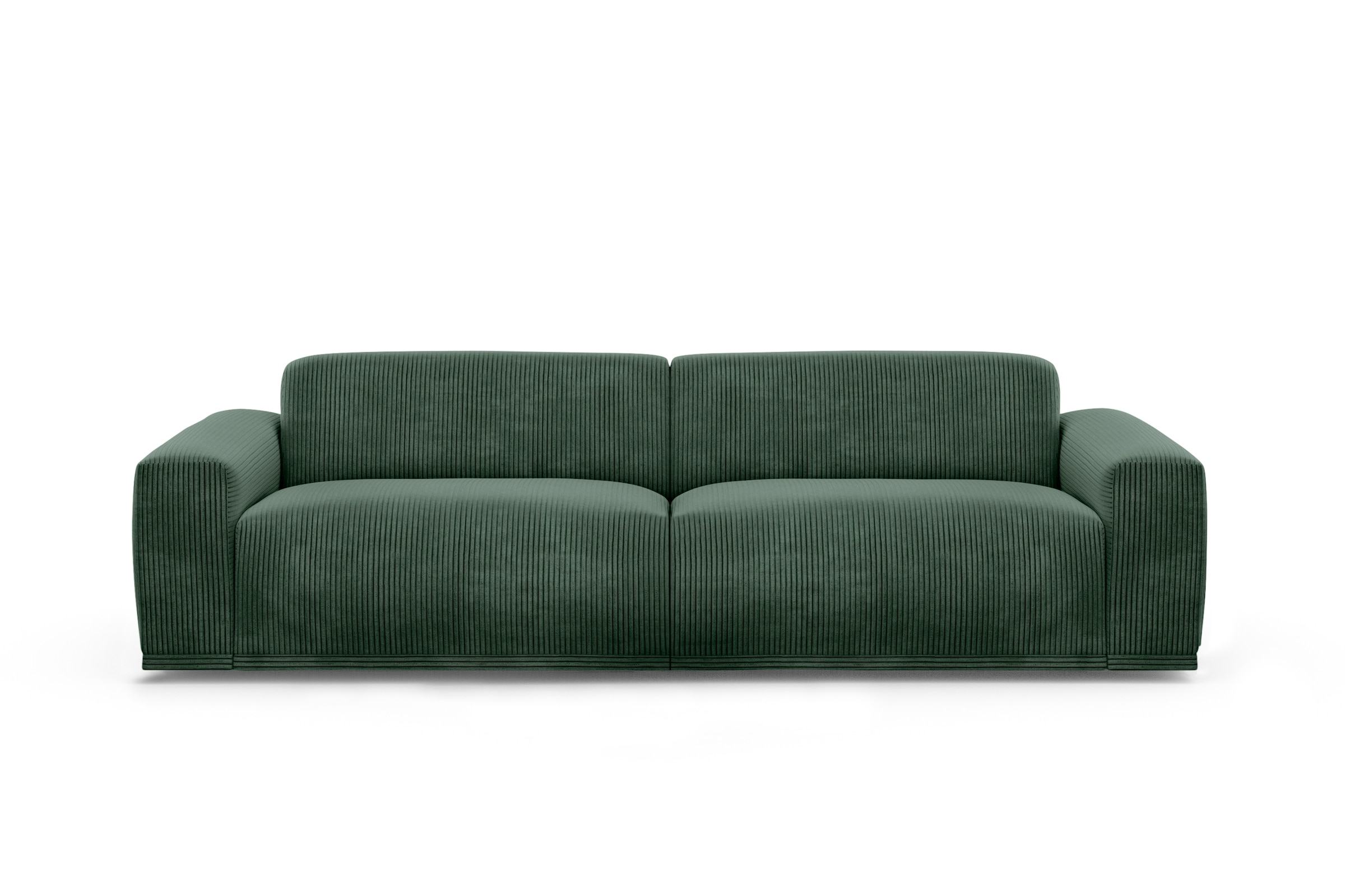 TRENDMANUFAKTUR Big-Sofa "Braga Japandi-Design, mit hochwertigem Kaltschaum, Megasofa, in Cord" modernes Big-Sofa, Couch mit hohem Sitzkomfort, 254/72/107 cm (B/H/T)