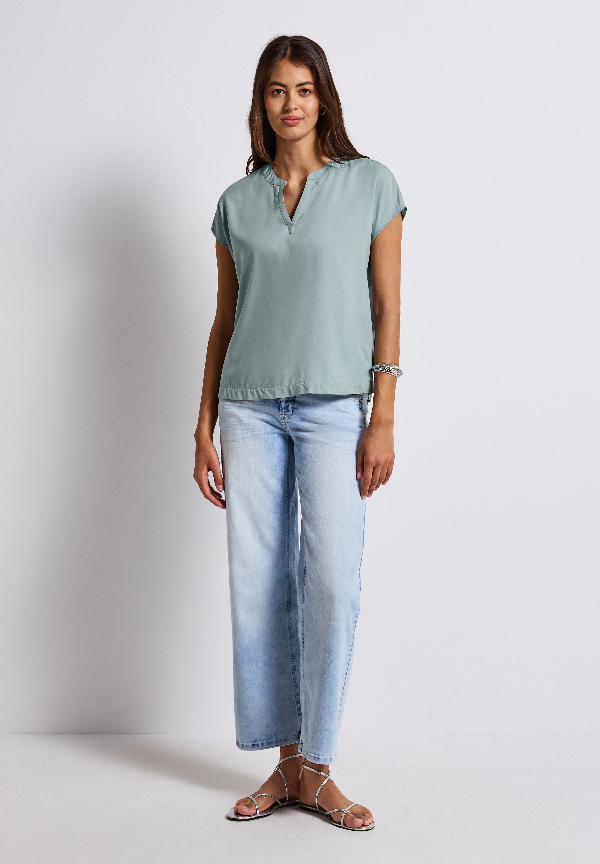 Thumbnail - STREET ONE Kurzarmbluse aus softer Viskose