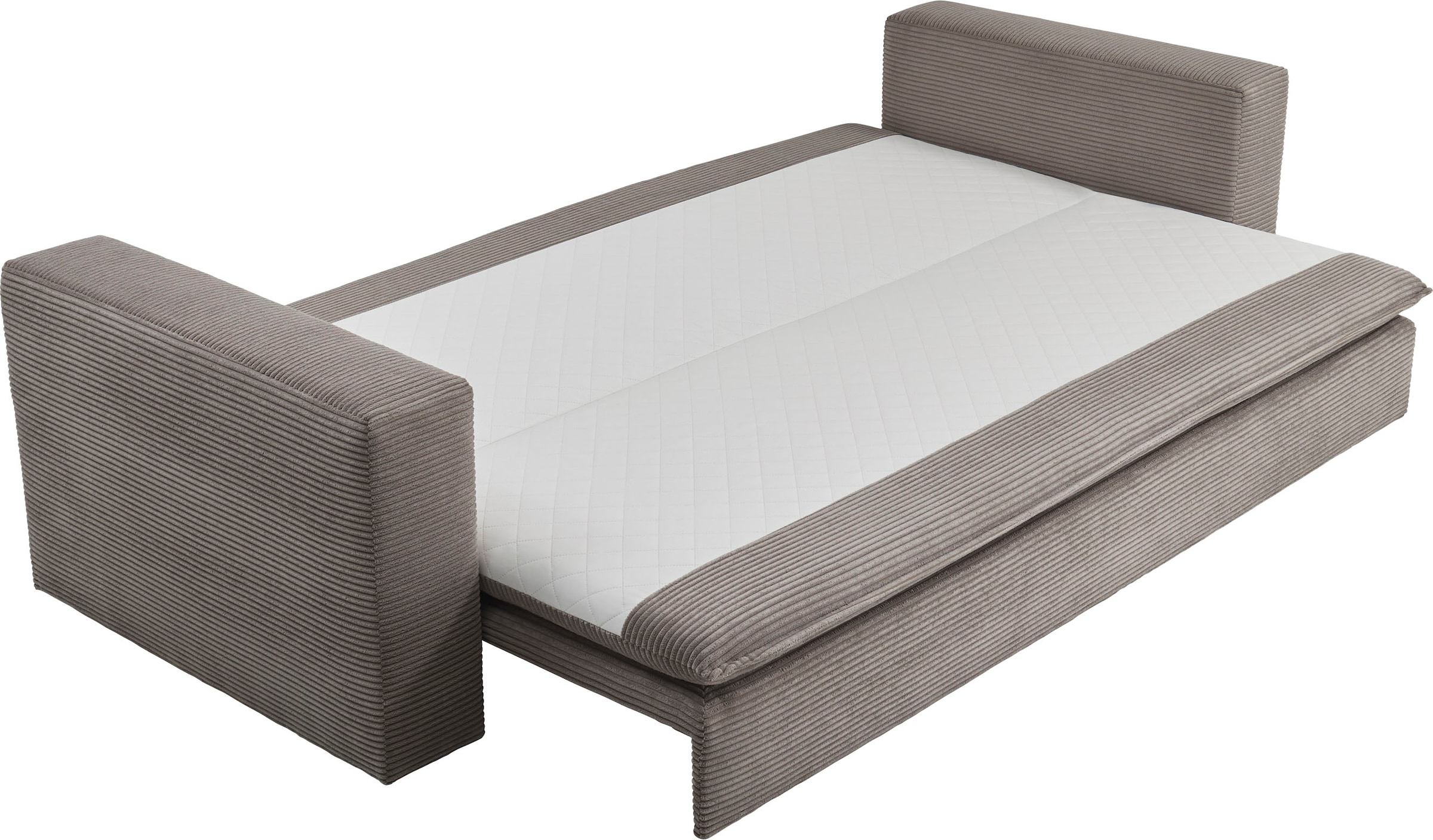 Places of Style Sitzgruppe »PIAGGE«, (2 tlg.), 3-Sitzer-Sofa mit Bettfunktion und Loveseat-Hocker im Set