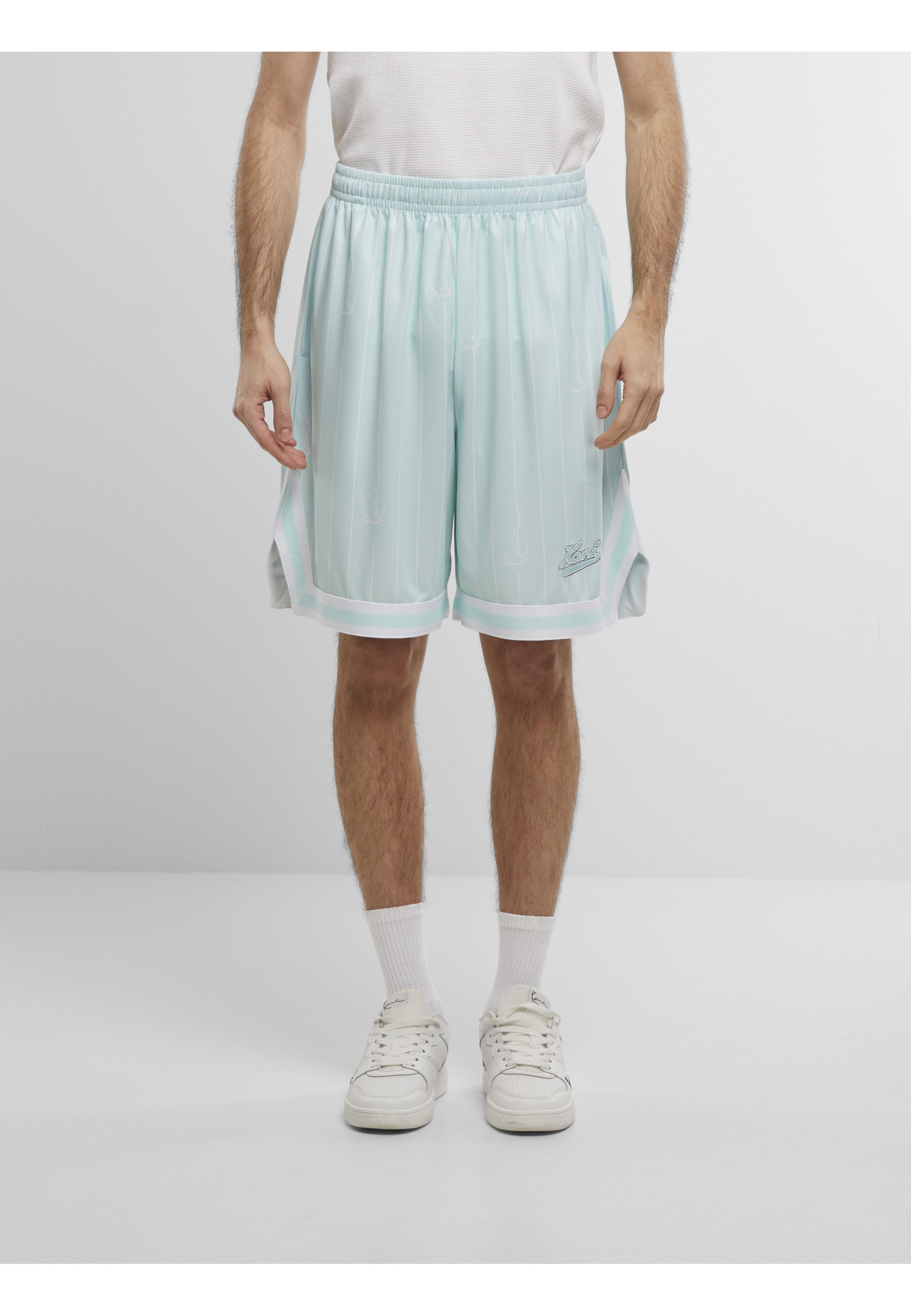Karl Kani Shorts »Karl Kani Small Varsity Logo Pinstripe Mesh Shorts«