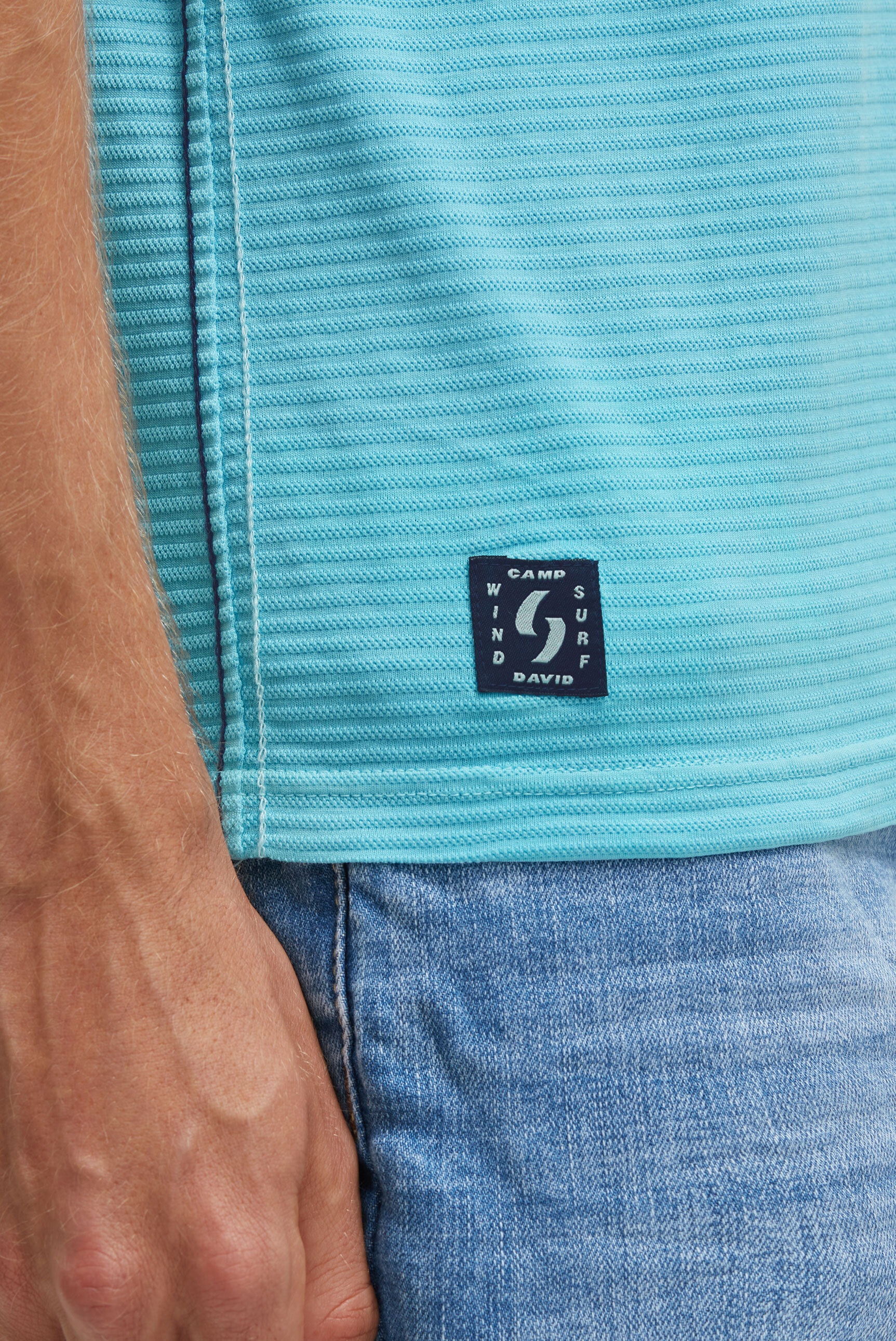 CAMP DAVID Poloshirt mit Kontrastnähten