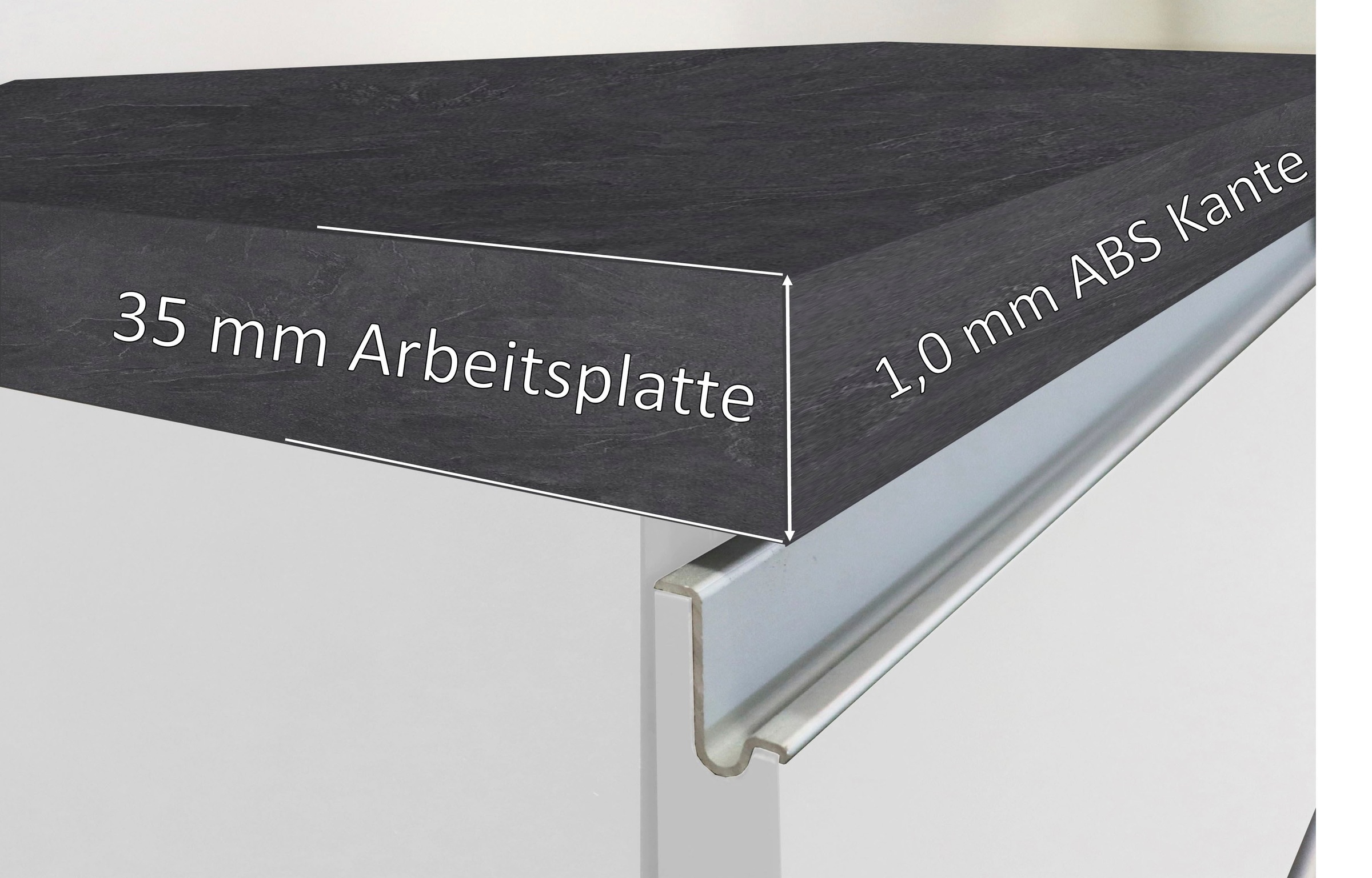 Kochstation Küchenzeile »KS-Sole«, Breite 256 cm, Hängeregal, Geschirrabtropfschrank, ohne E-Geräte