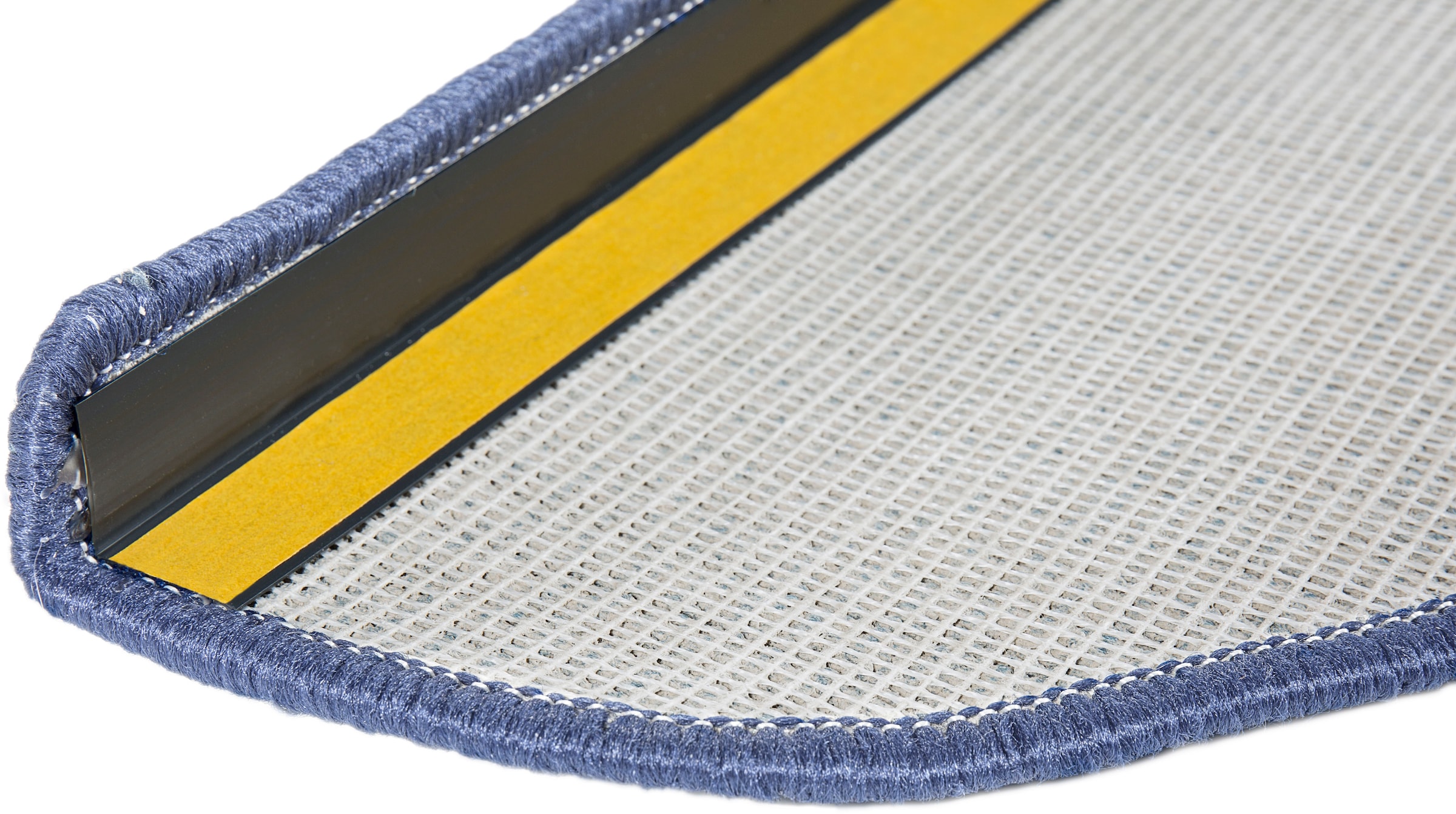 Andiamo Stufenmatte »Bob, Made in Poland«, halbrund, 4,5 mm Höhe, melierte Schlinge, selbstklebend, Set mit 2 Stück oder 15 Stück