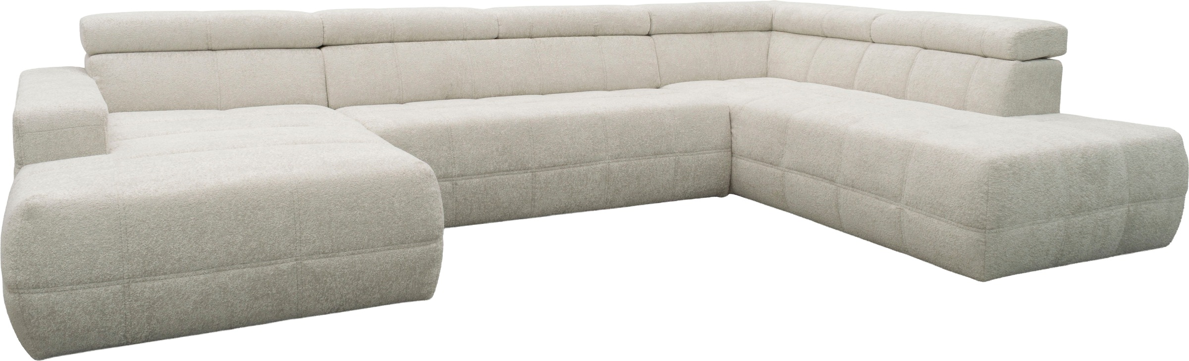 OTTO home Wohnlandschaft »Ballerup 359 x 228 cm, auch mit verstellbarer Sitztiefe« Kopfteile verstellbar, Pet Friendly Bezug, U-Form