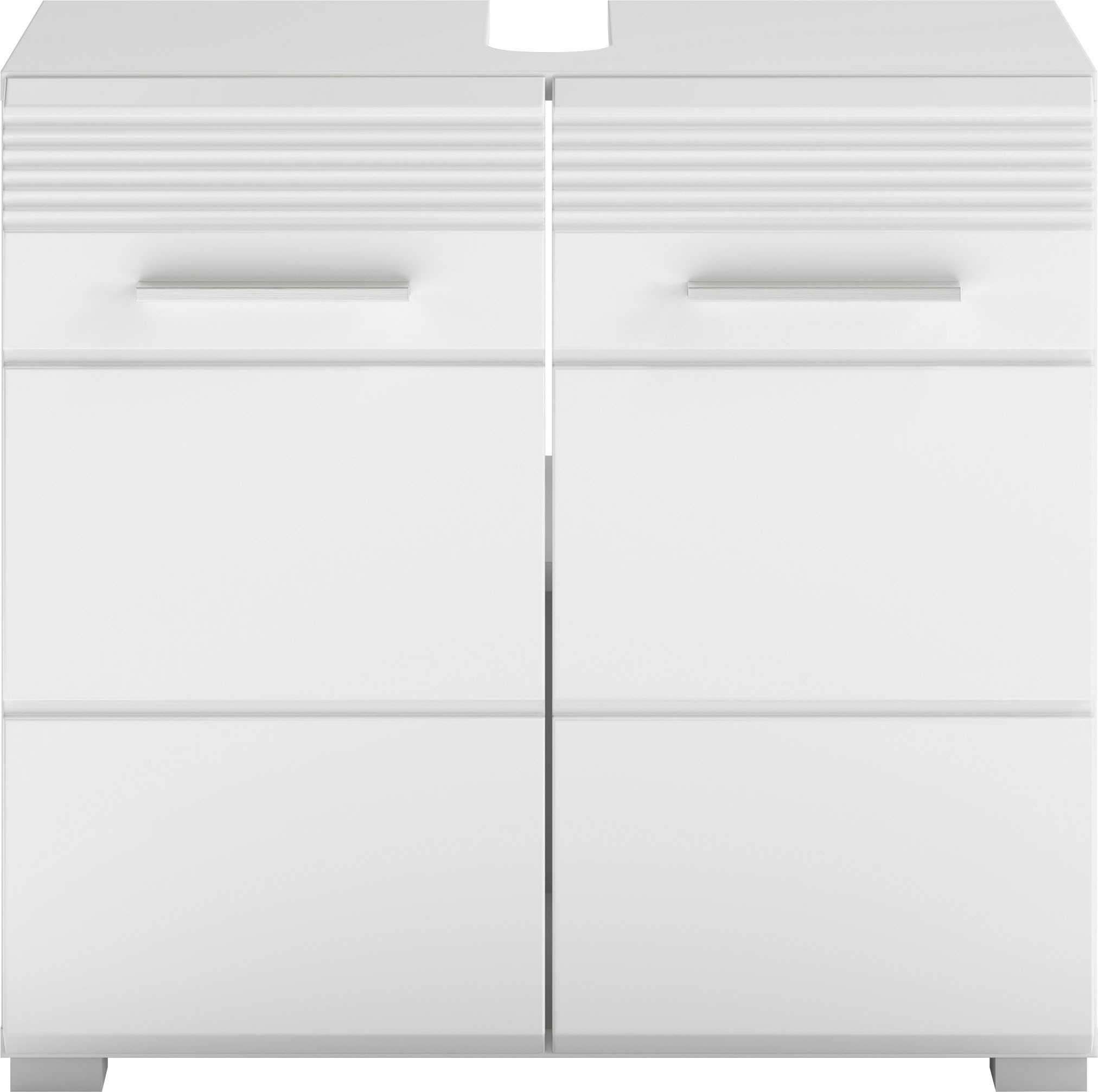 INOSIGN Badmöbel-Set »Malmö, 2 teilig, inklusive LED Beleuchtung, bestehend aus:«, (Set, 2 St.), Waschbeckenunterschrank, Spiegelschrank, LED Badaufsatzleuchte