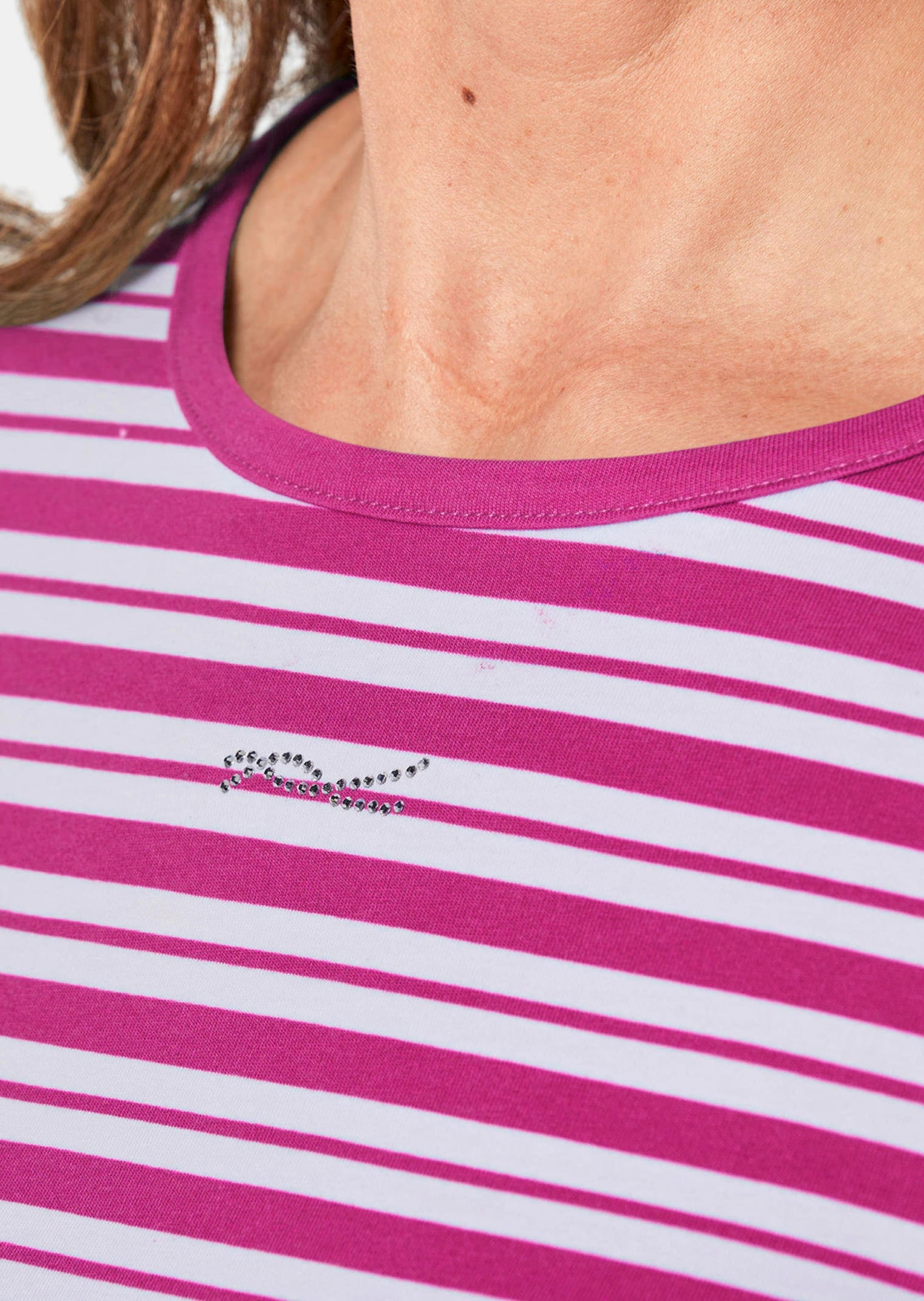 GOLDNER Kurzarmshirt »Shirt Ringelshirt mit U-Boot-Ausschnitt«