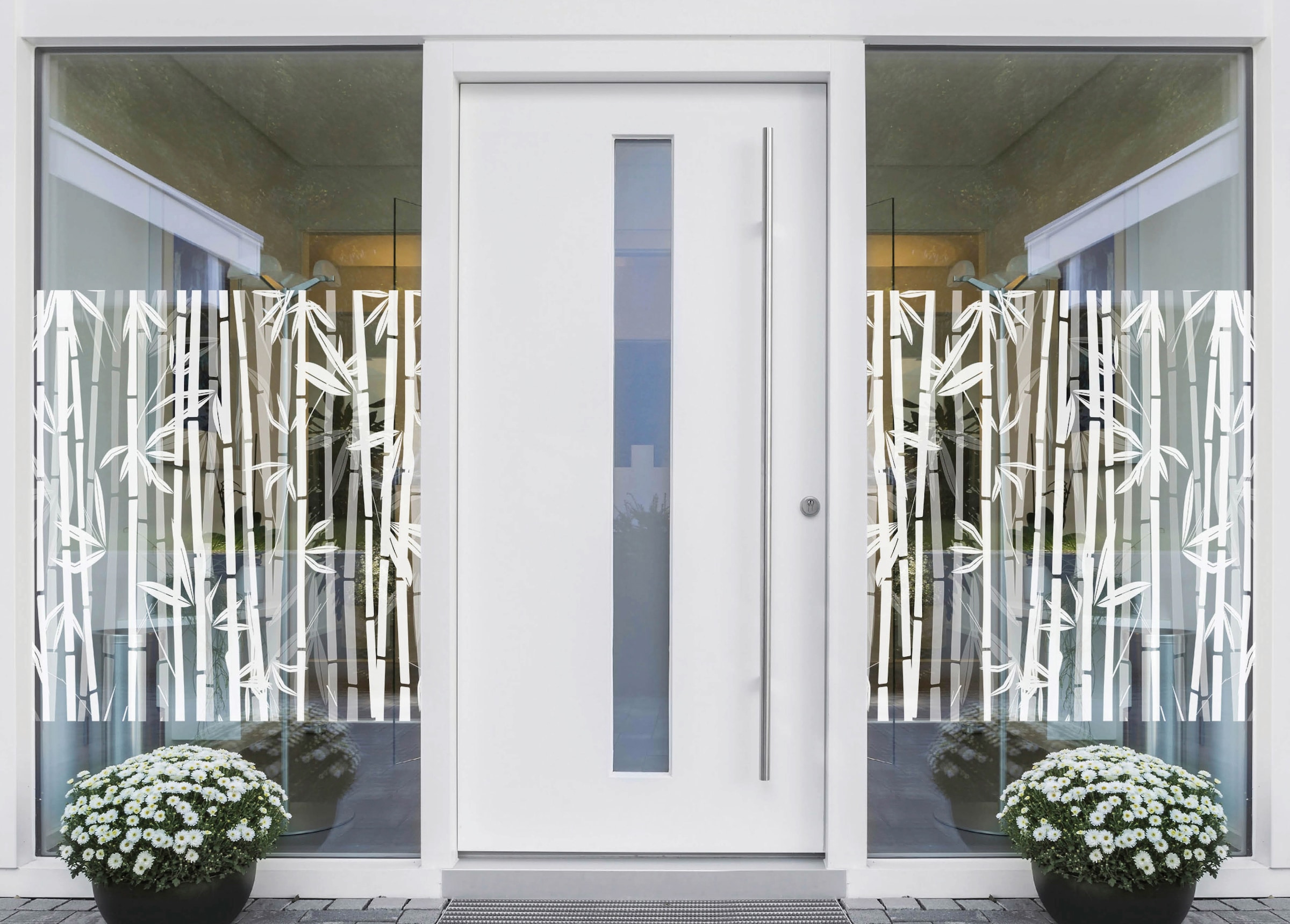 MySpotti Fensterfolie glattstatisch statisch halbtransparent, x Bamboo kaufen 90 »Look haftend, haftend 100 cm, | BAUR white«