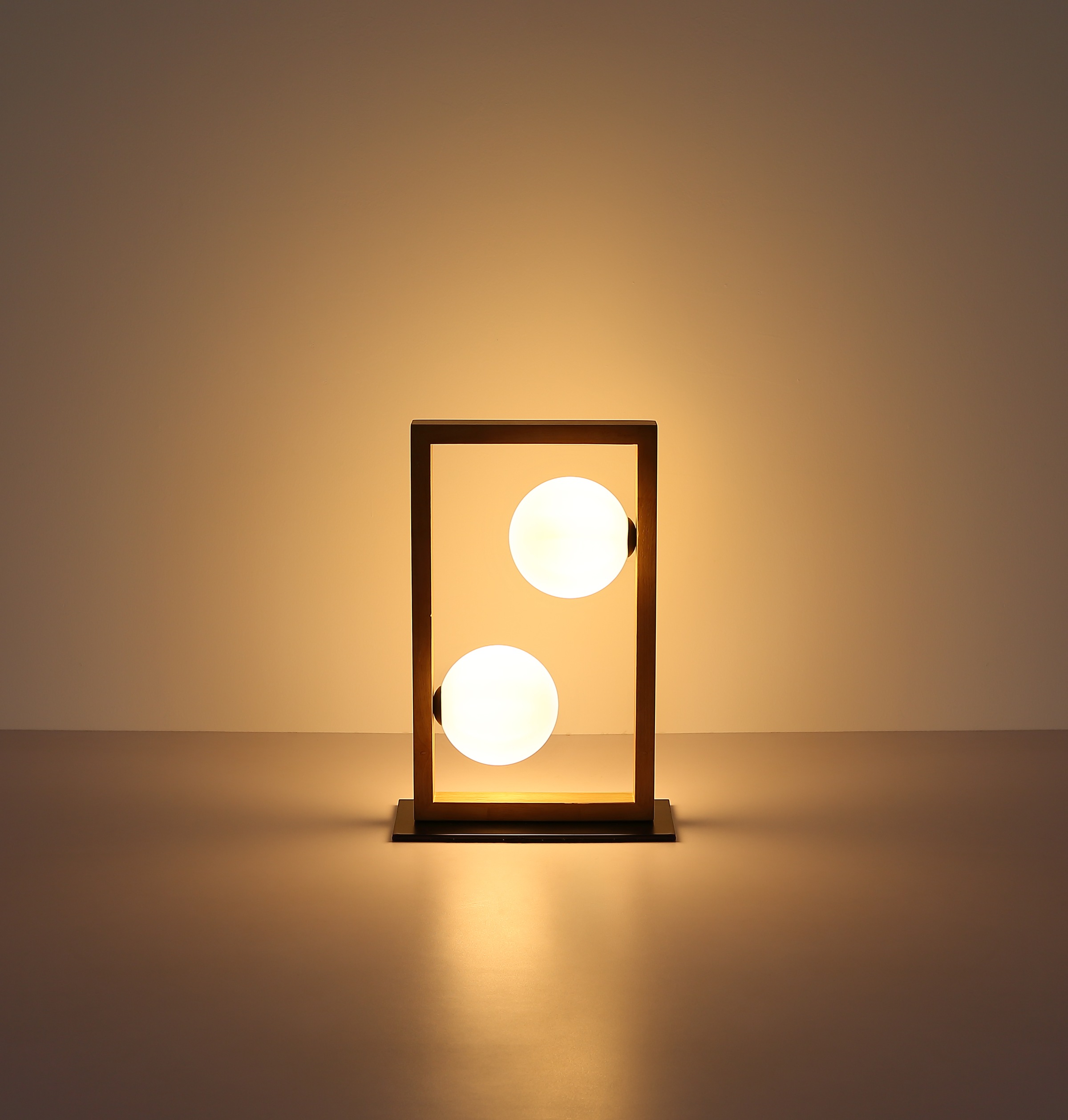NOWA Tischleuchte »NANDA«, 2 flammig, Leuchtmittel G9 | ohne Leuchtmittel, Tischlampe, Glaskugeln opal, Wohnbereich, Design Leuchte