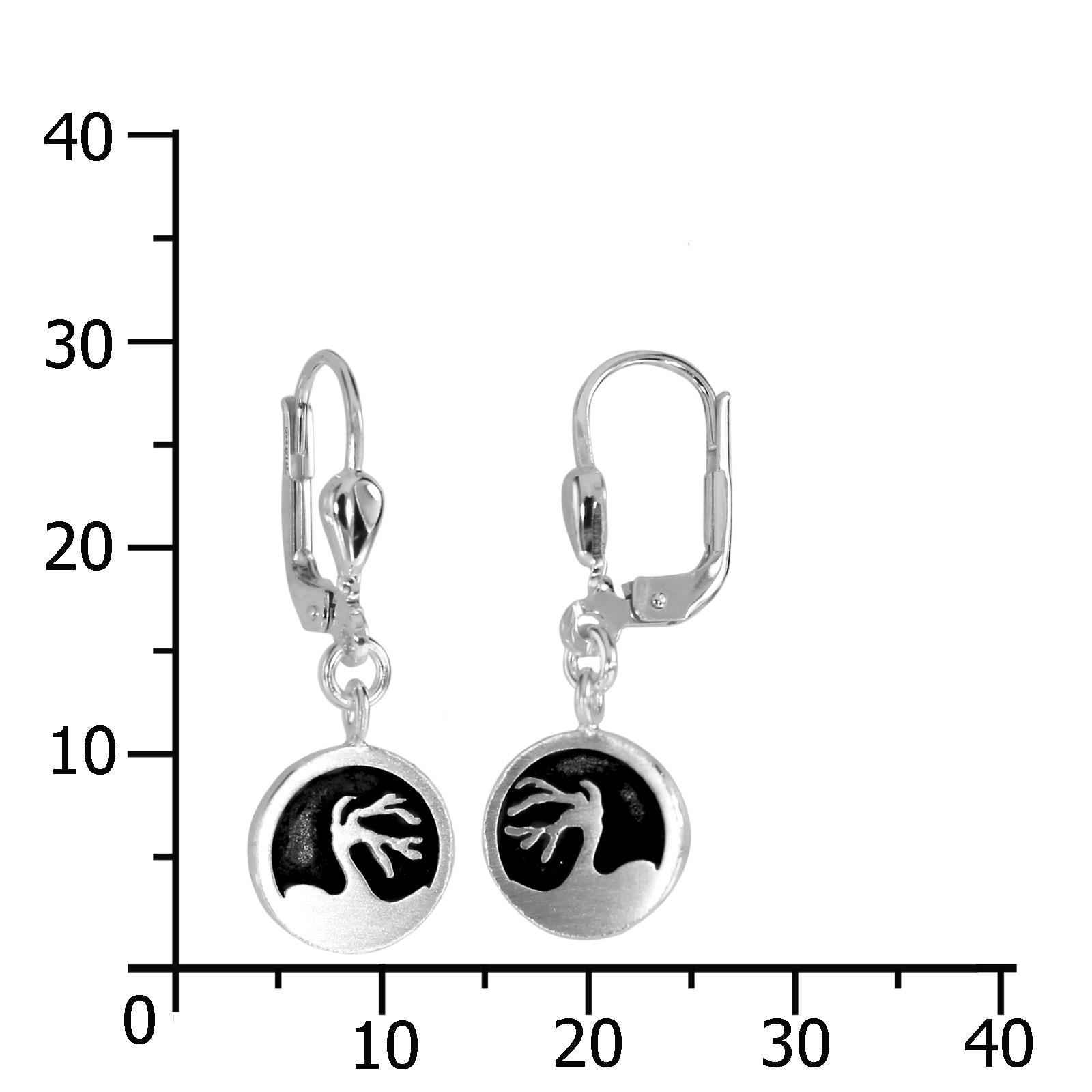 OSTSEE-SCHMUCK Paar Ohrhänger »- Windflüchter 10 mm - Silber 925/000 - ,«