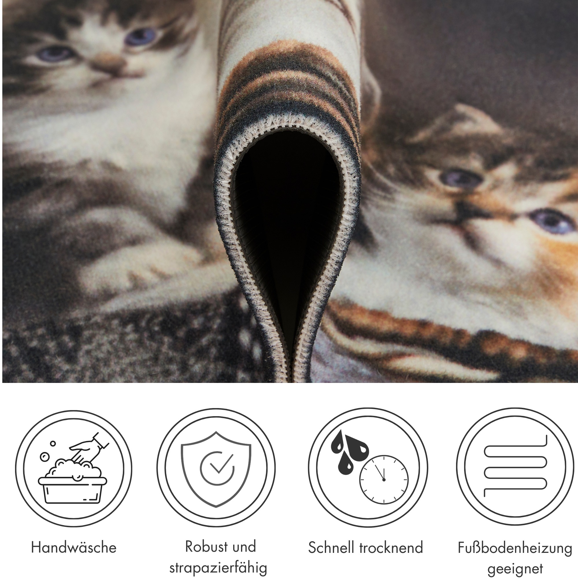 Thumbnail - Andiamo Fußmatte "Modern" rechteckig 6,5 mm Höhe Schmutzfangmatte, bedruckt, diverse Motive, In- und Outdoor geeignet