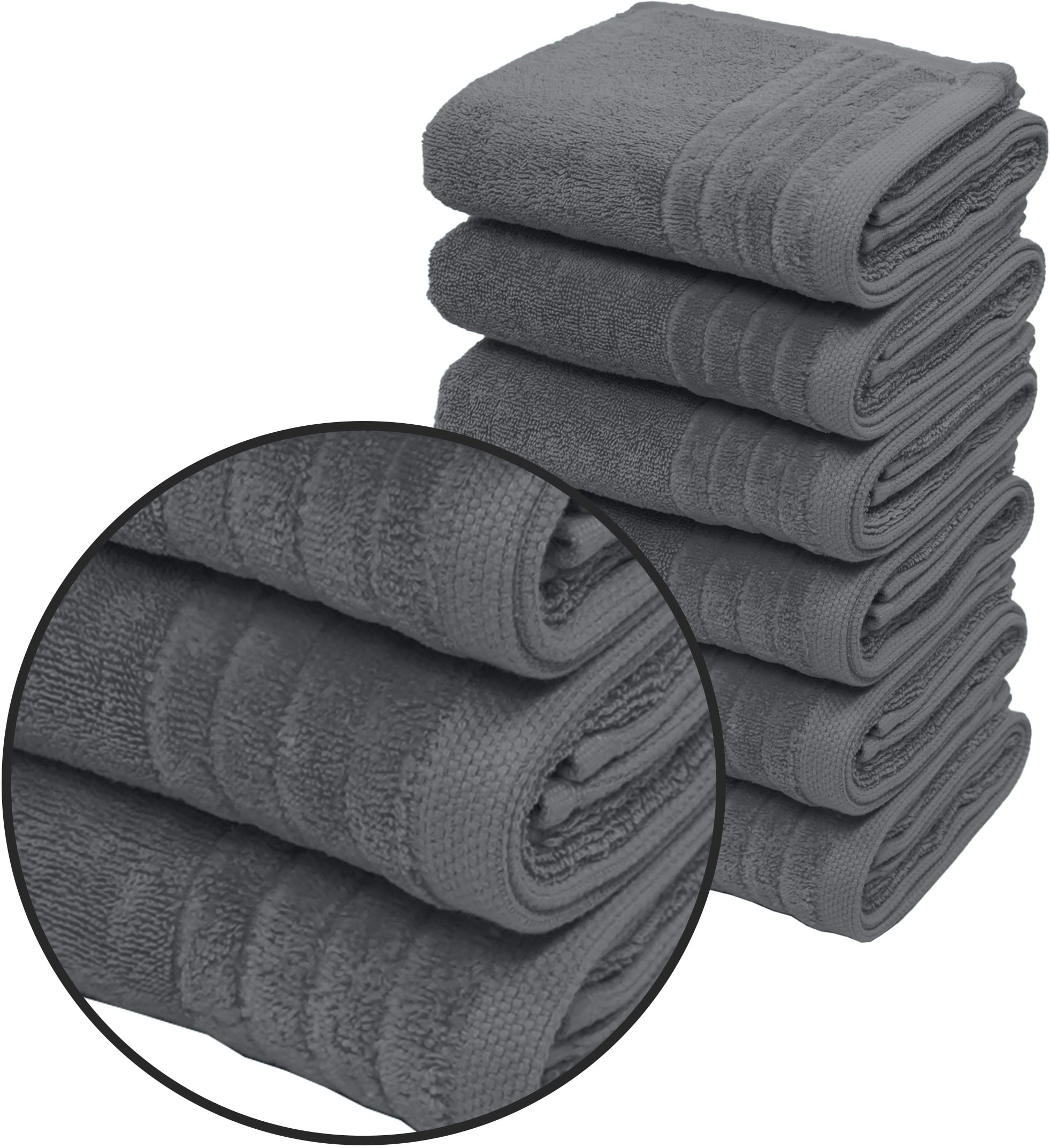 OTTO home Handtücher "Sanremo Premium, Premium Handtücher, 600 gr/m², 40x70cm" mit Bordüre, flauschig und weich, Händehandtücher, 5 Jahre Garantie