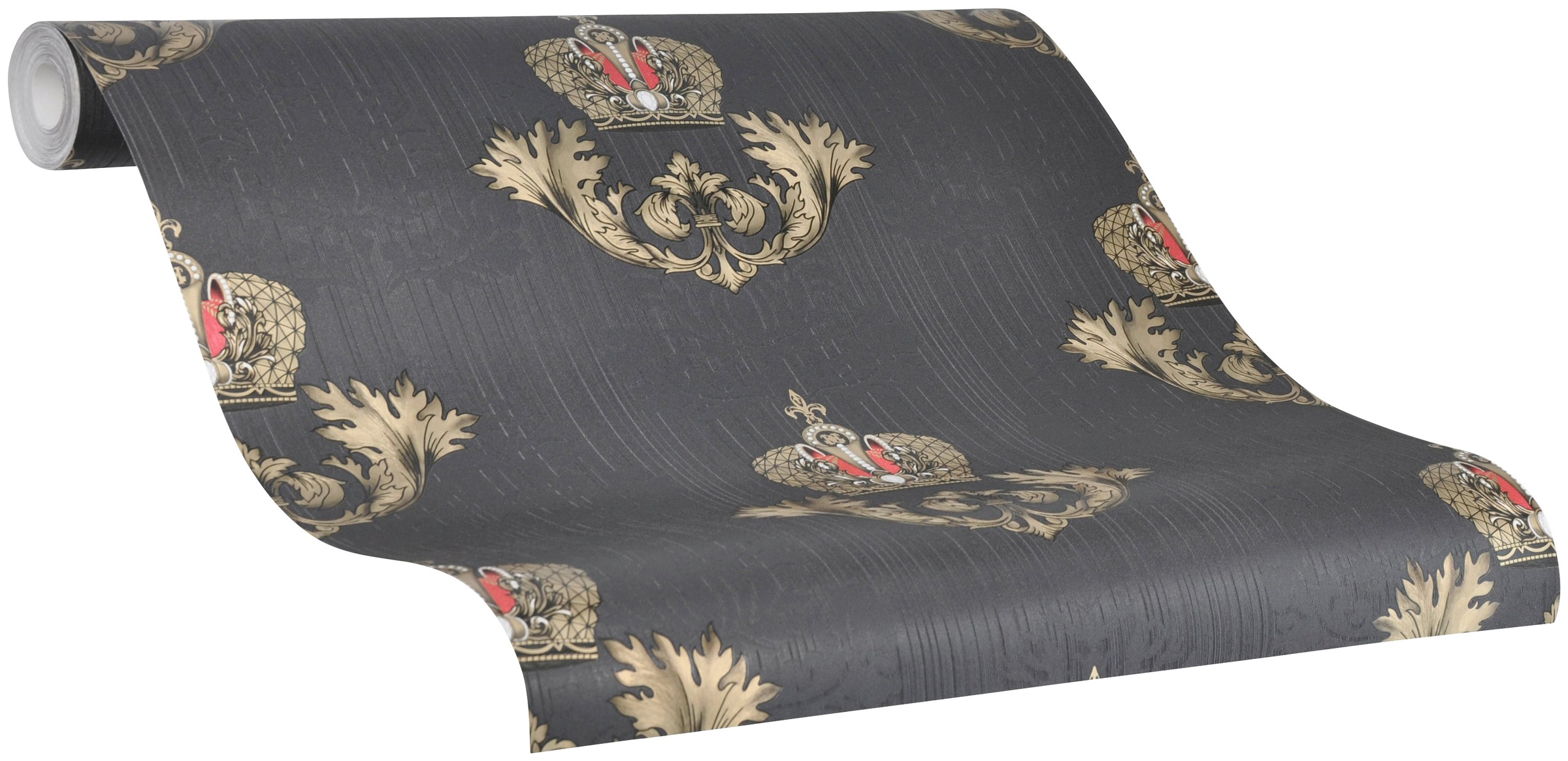 GLÖÖCKLER Vliestapete, B/L: 0,7m x 10,05m, Rollen: 1, schwarz, Wohnzimmer, Tapeten, moderne Tapete für Wohnzimmer Schlafzimmer Küche