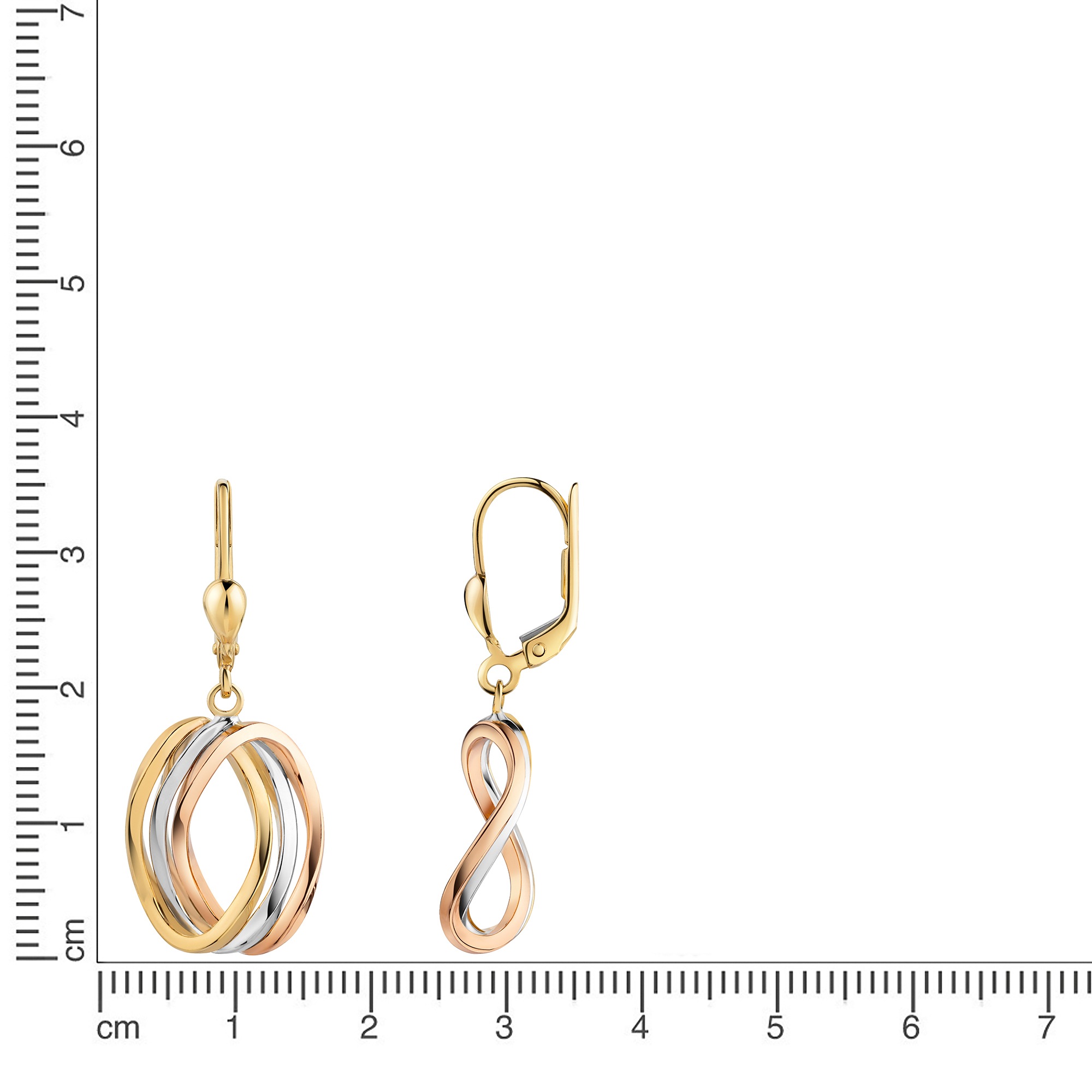 Fascination by Ellen K. Paar Ohrhänger »375/- Gelbgold 3-farbig oval«