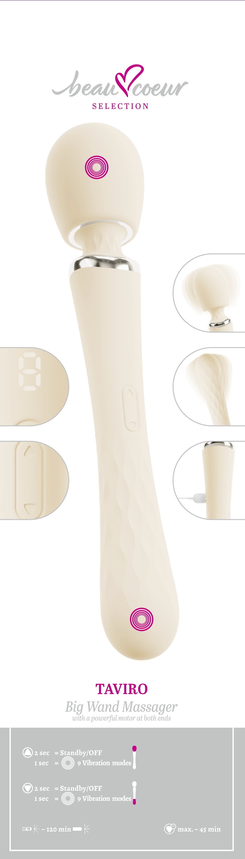 Beau Coeur Vibrator »Massagestab TAVIRO«