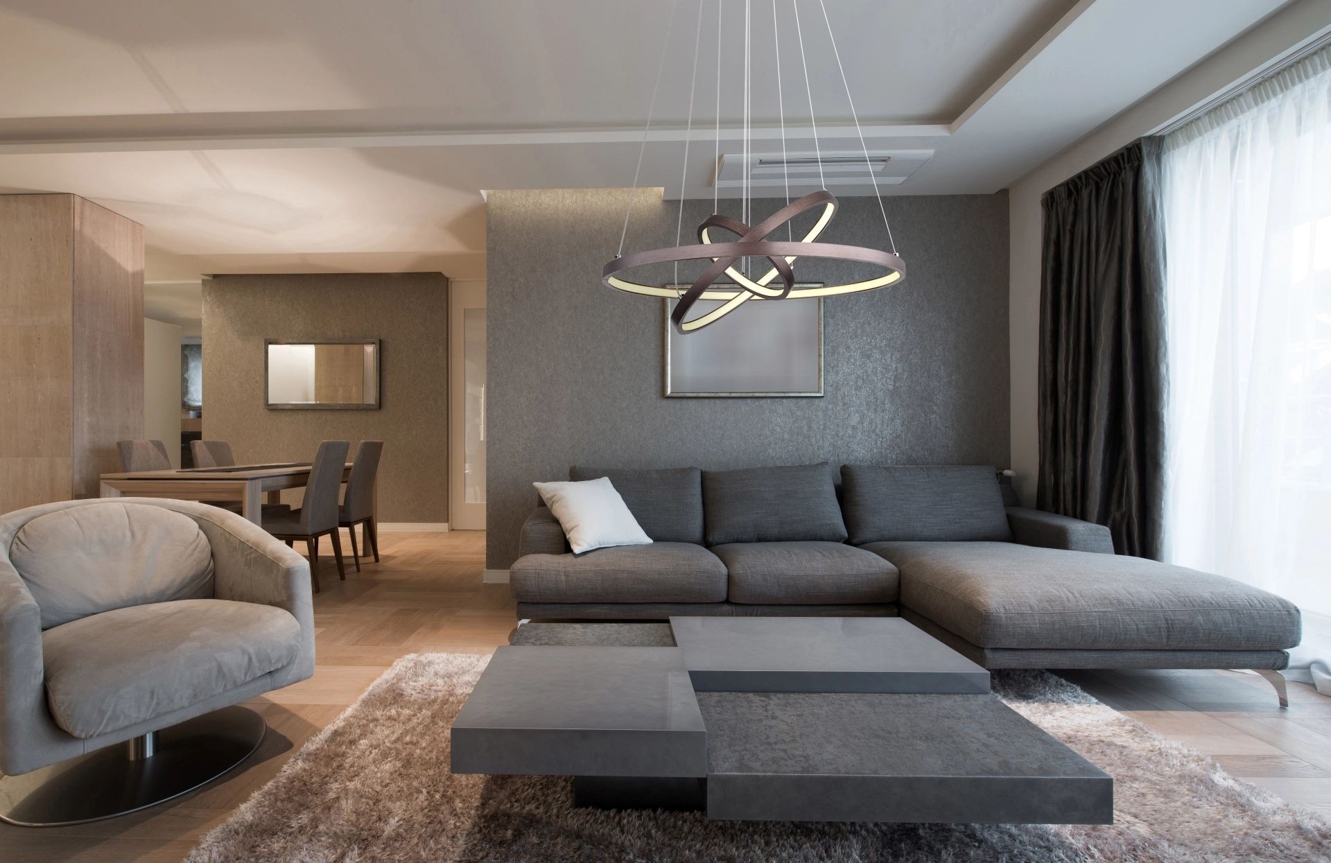 GLOBO LIGHTING LED-Hängeleuchte »RALPH«, Leuchtmittel LED-Modul | LED fest integriert, Hängelampe, höhenverstellbar, Esszimmer, Esstisch