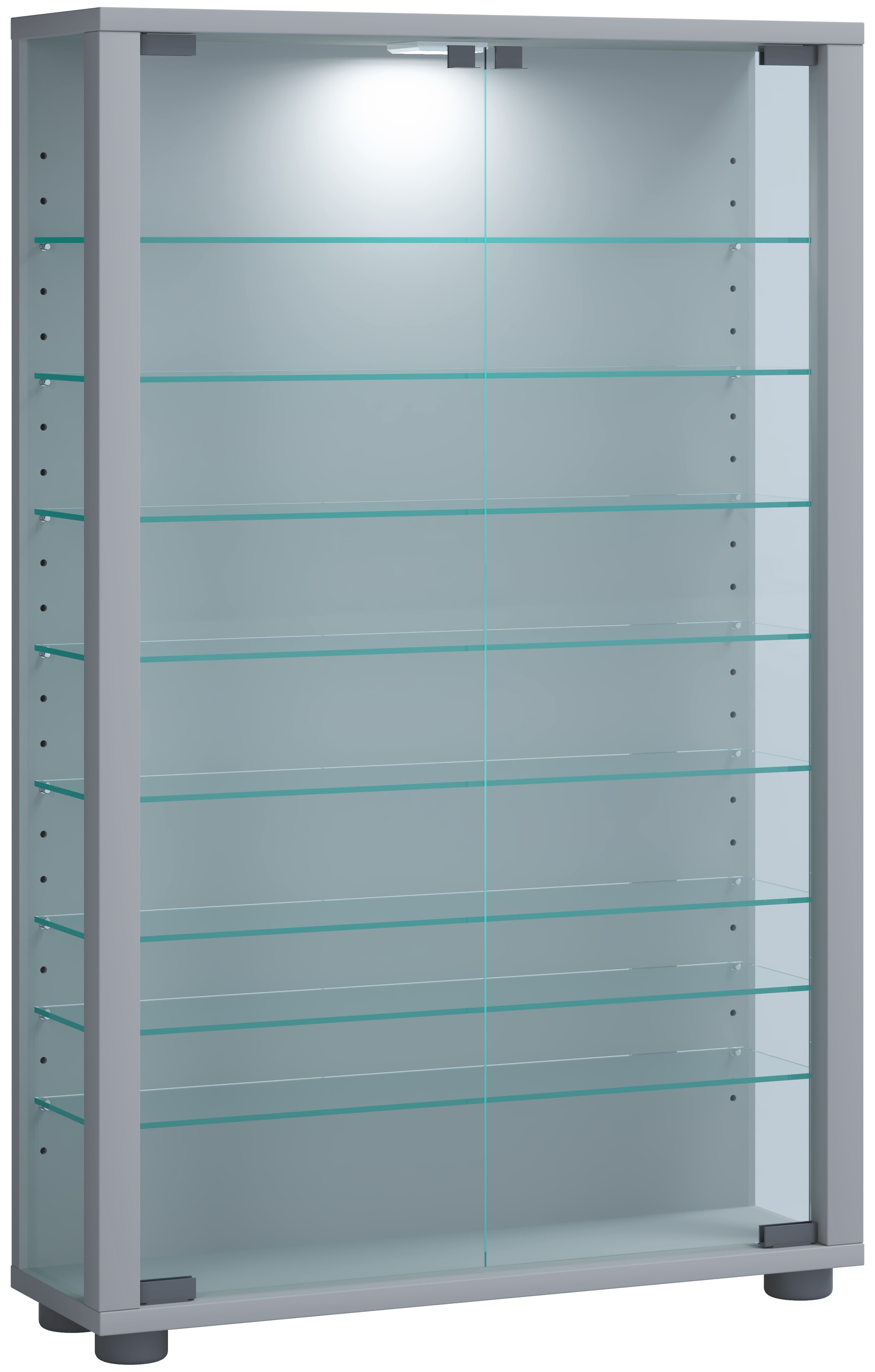 VCM Standvitrine »Holz Glas Stand Vitrine Sammelvitrine Lumo Mini« 1 Stk. tlg.