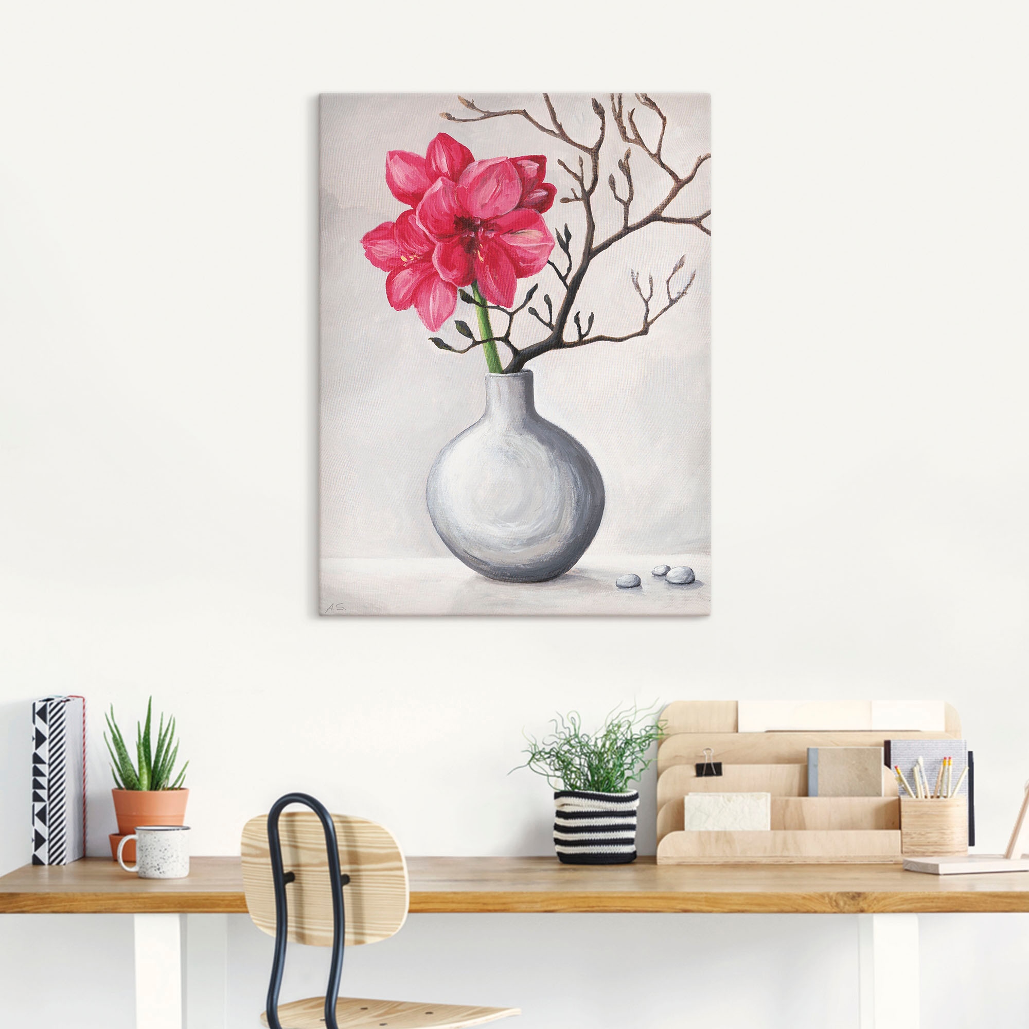 Artland Wandbild »Rote Amaryllis«, Blumen, (1 St.), als Alubild, Outdoorbild, Leinwandbild, Poster in verschied. Größen