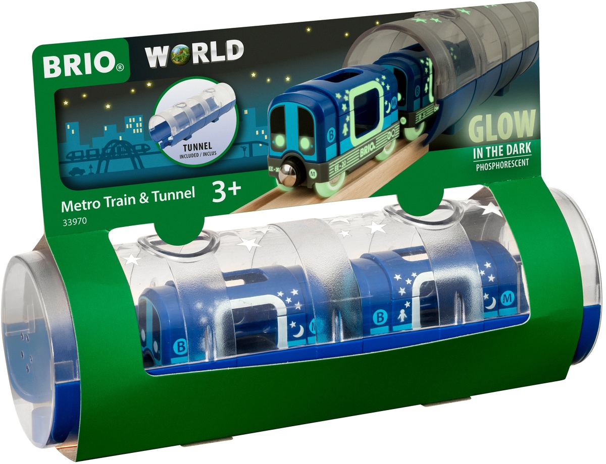 Spielzeug-Zug »BRIO® WORLD, Tunnelbox U-Bahn«, leuchtet im Dunkeln, FSC®- schützt Wald...