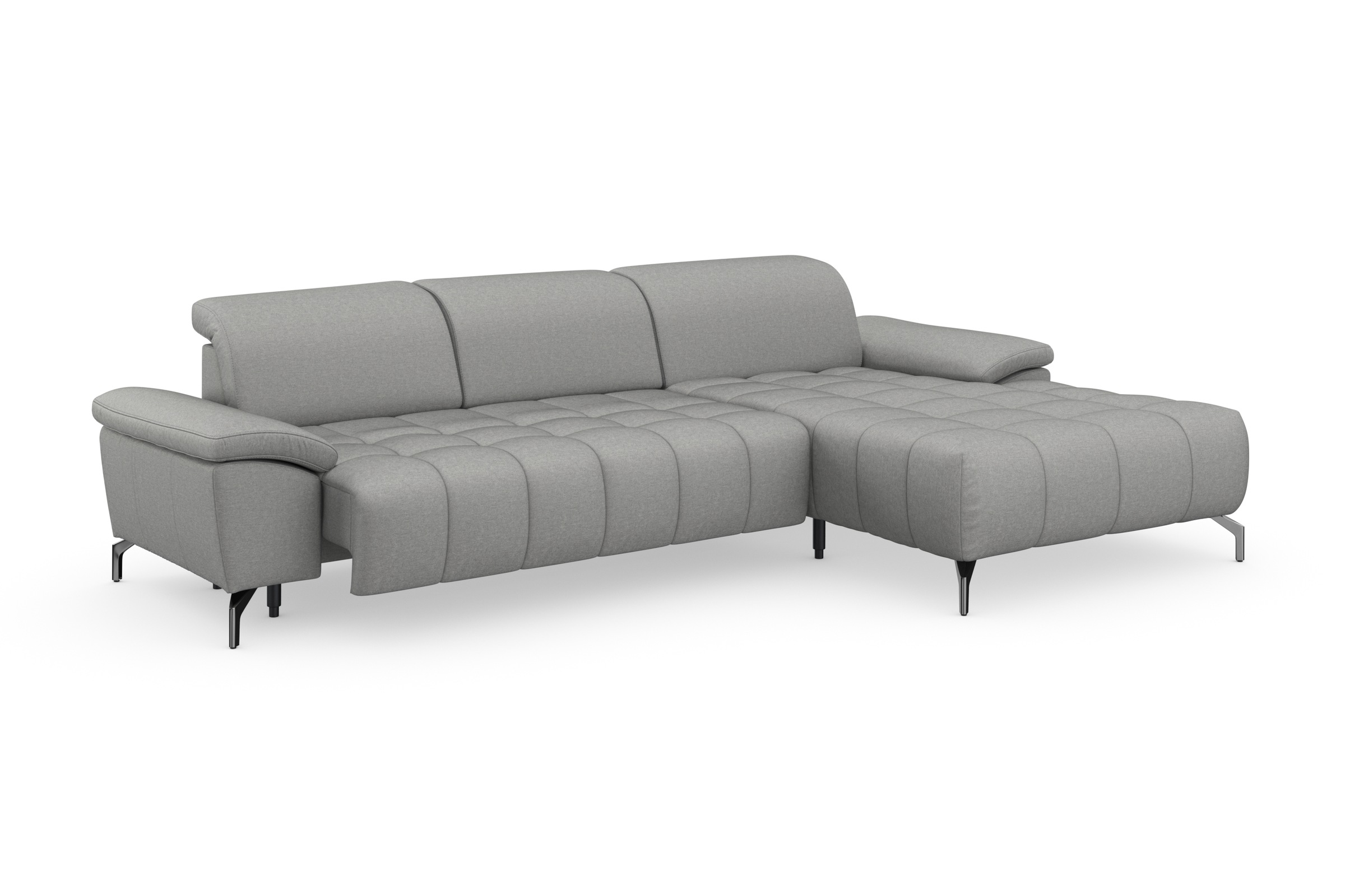 sit&more Ecksofa »Cool L-Form«, wahlweise mit Kopfteilverstellung und Vorziehsitz, motorisch
