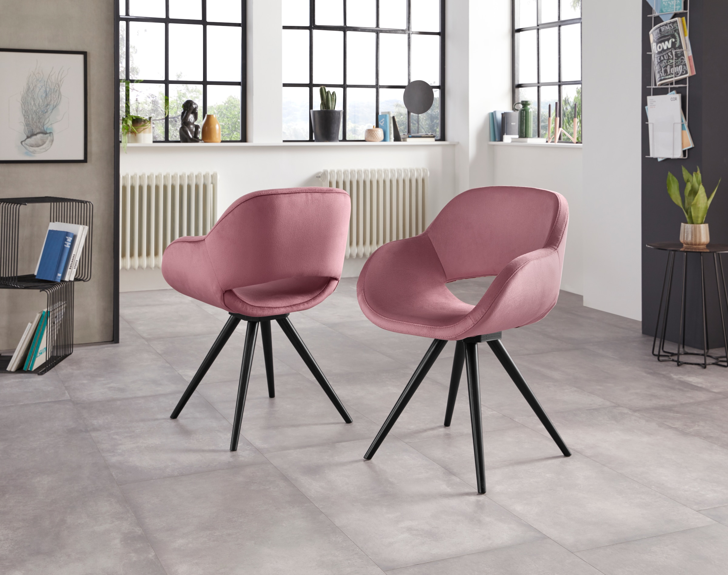 Home affaire Armlehnstuhl "Aurora" (Set) 2 Stk.Gestell aus Massivholz Buche günstig online kaufen