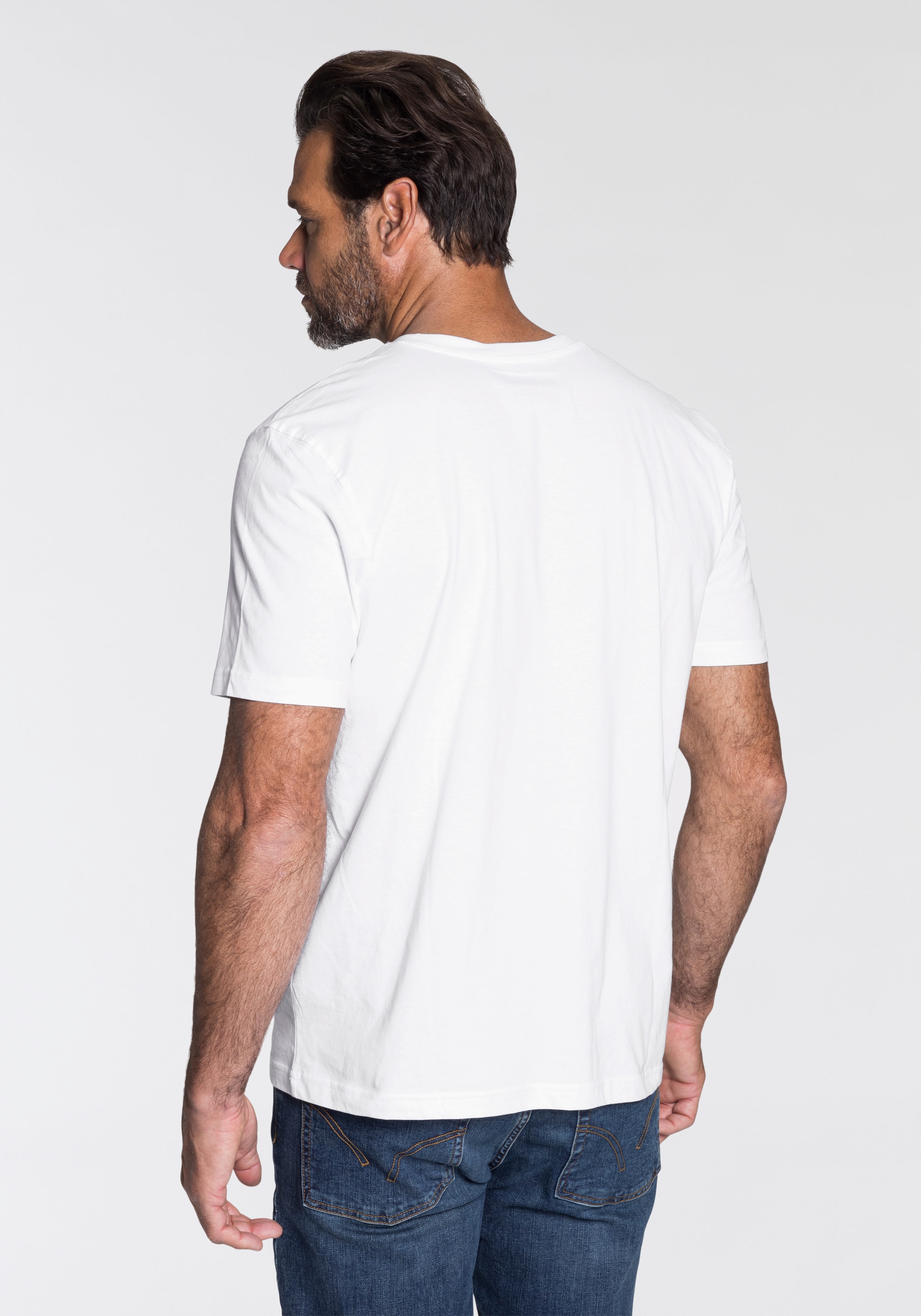 Thumbnail - Mans World V-Shirt, (Packung, 3 tlg., 3er-Pack), Kurzarm, aus Baumwolle