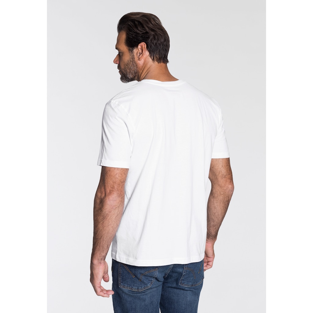 Man's World V-Shirt, (Packung, 3 tlg., 3er-Pack), perfekt als Unterzieh T-shirt