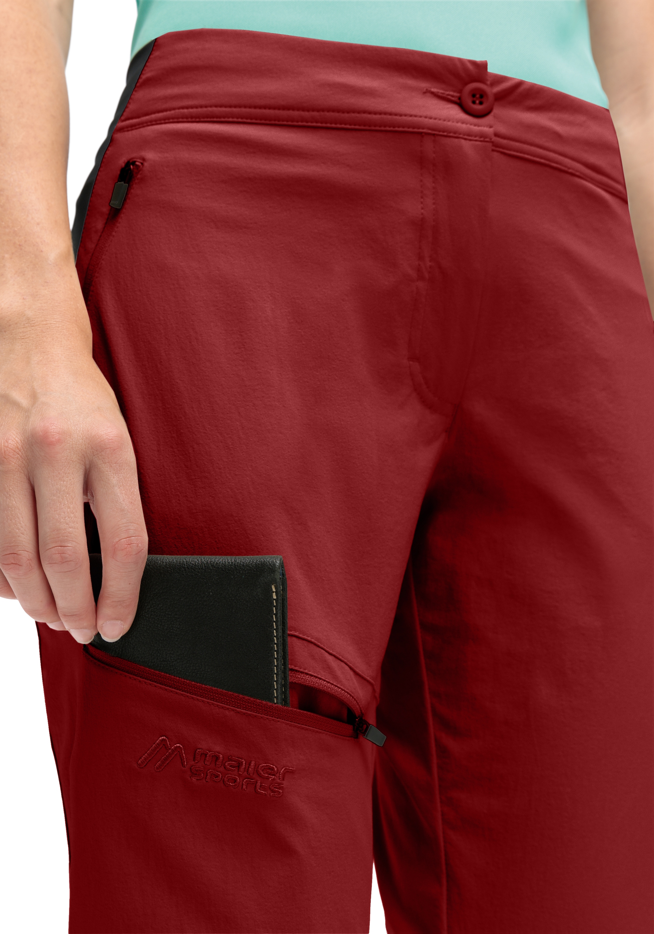 Maier Sports Outdoorhose »Inara slim Vario«, Damen Wanderhose, Funktionshose mit Variobund und 4 Taschen, Slim Fit